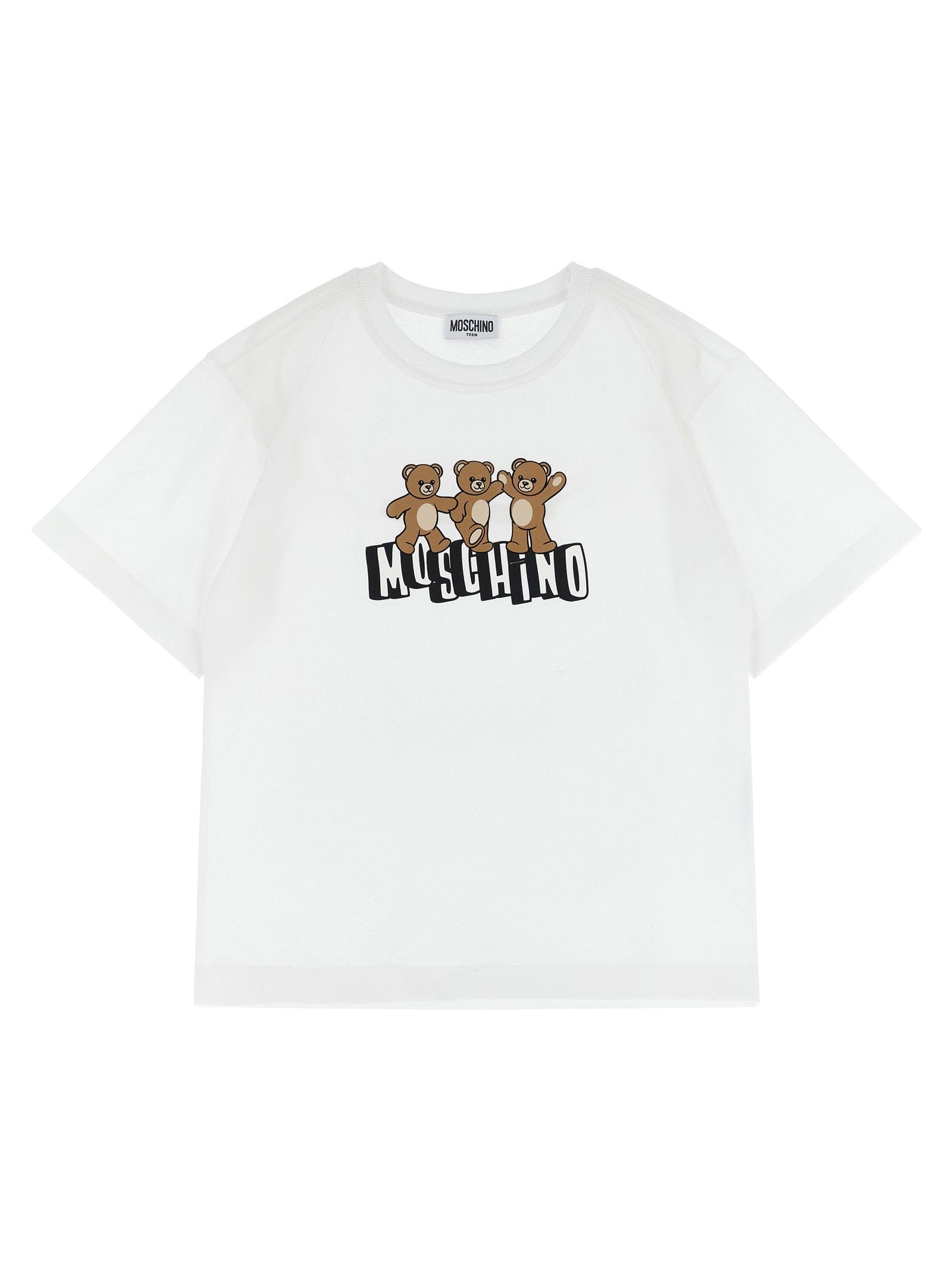 Moschino Kid Teen Teddy Bear Print T - Shirt — White
