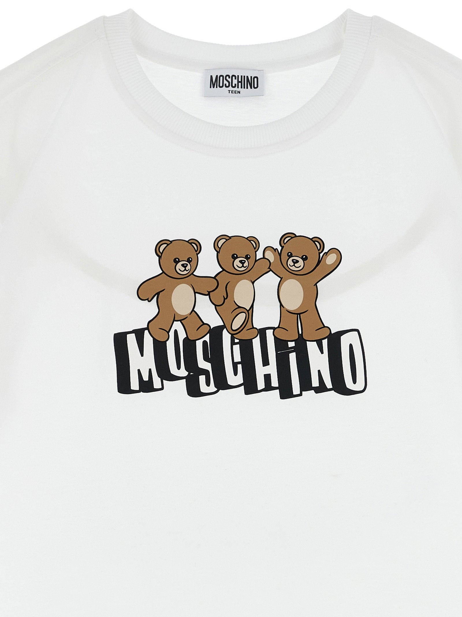 Moschino Kid Teen Teddy Bear Print T - Shirt — White