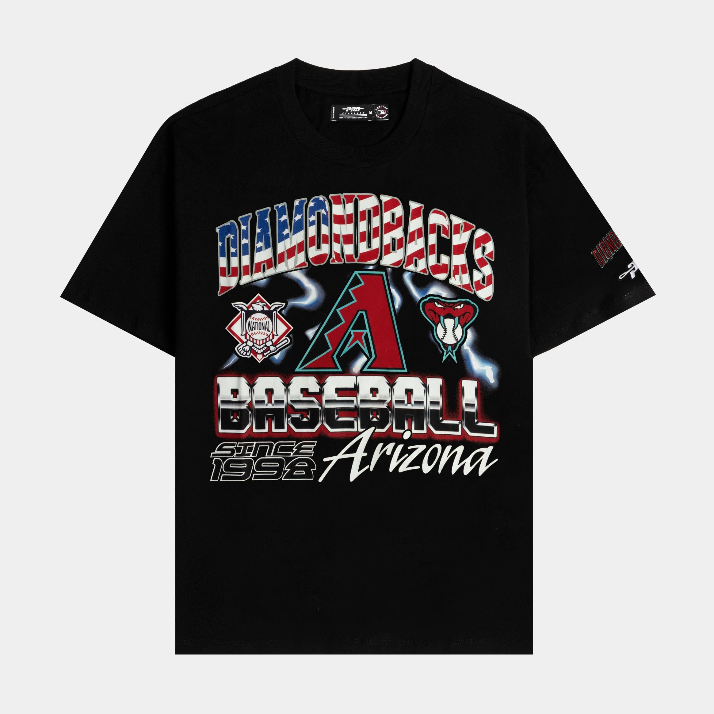 PRO Standard Arizona Diamondbacks Victory Drop Shoulder Mens Short Sleeve Shirt (Black/Red)