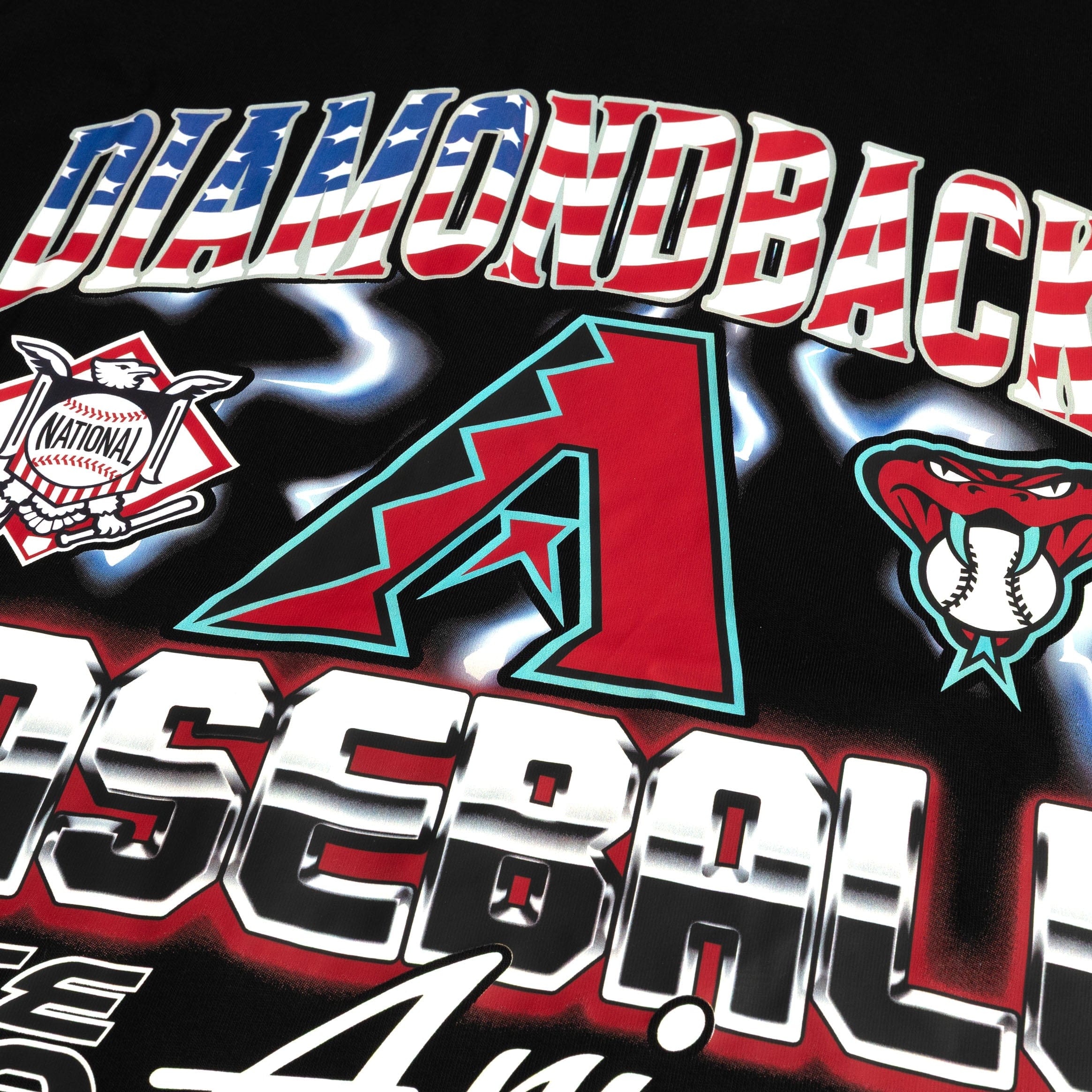 PRO Standard Arizona Diamondbacks Victory Drop Shoulder Mens Short Sleeve Shirt (Black/Red)