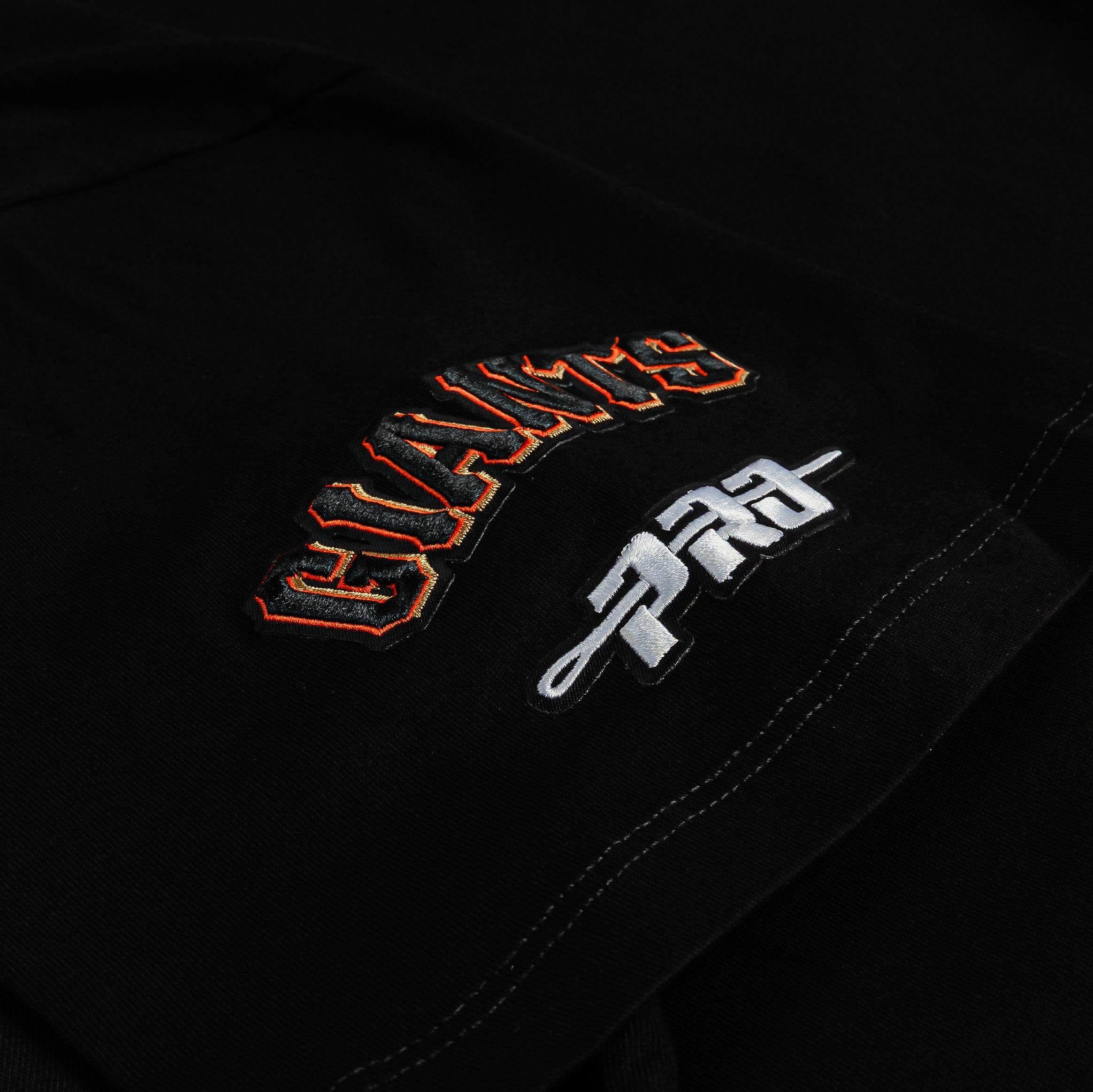 PRO Standard San Francisco Giants Victory Drop Shoulder Mens Short Sleeve Shirt (Black/Red)