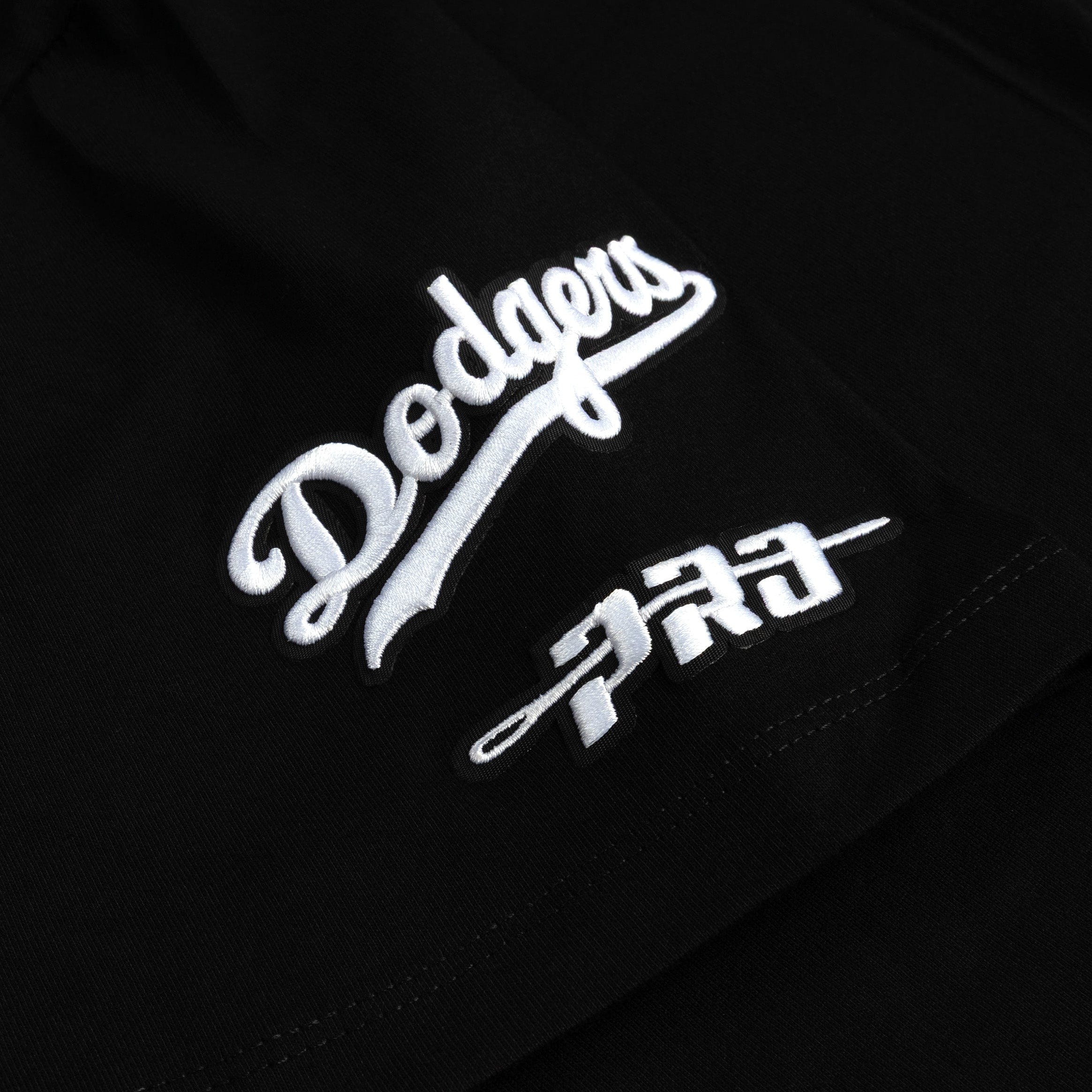 PRO Standard Los Angeles Dodgers Victory Drop Shoulder Mens Short Sleeve Shirt (Black/Red)