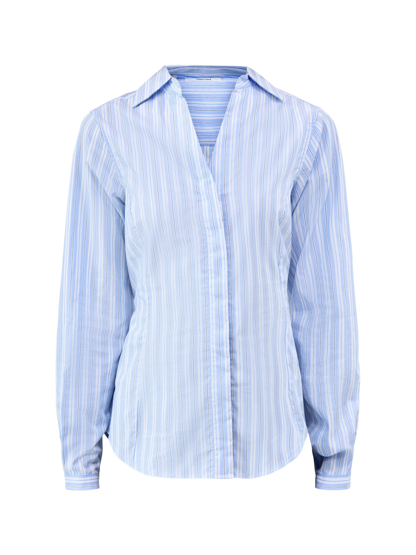 Selected Helga Regular Long Sleeve Tie Shirt Blue