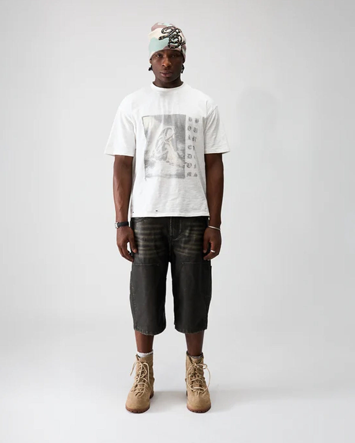 Boredom Kills Washed Up T-Shirt White