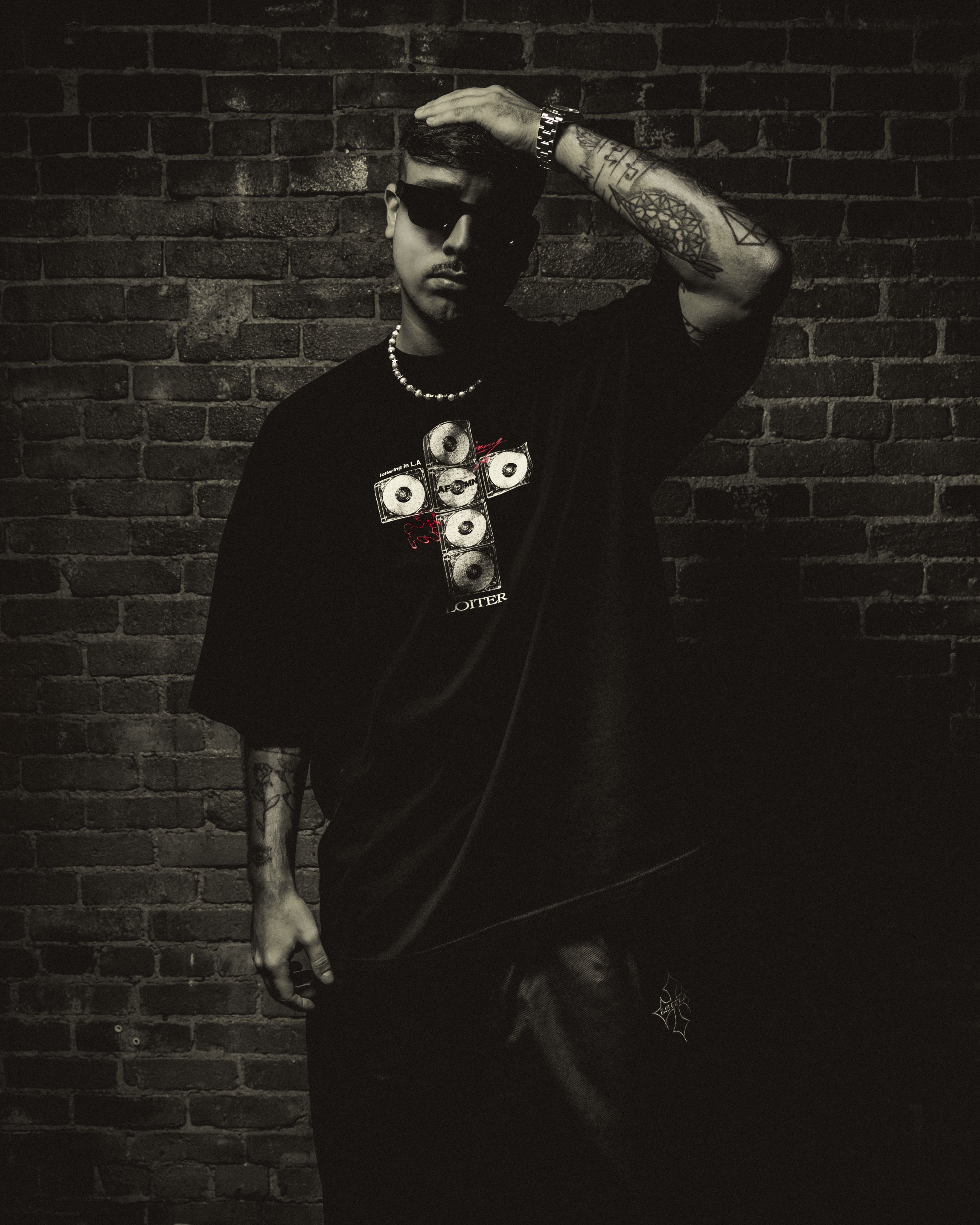 Loiter x After Midnight Cross T - Shirt Black