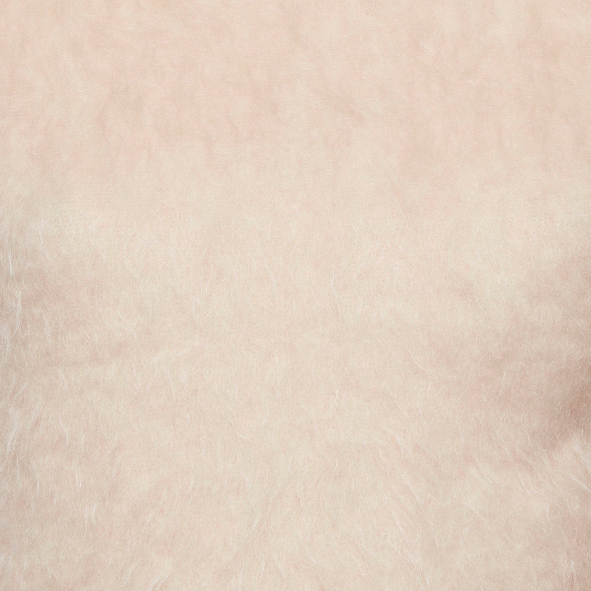 Sportmax Light Pink Mohair Blend Asymmetric Sweater
