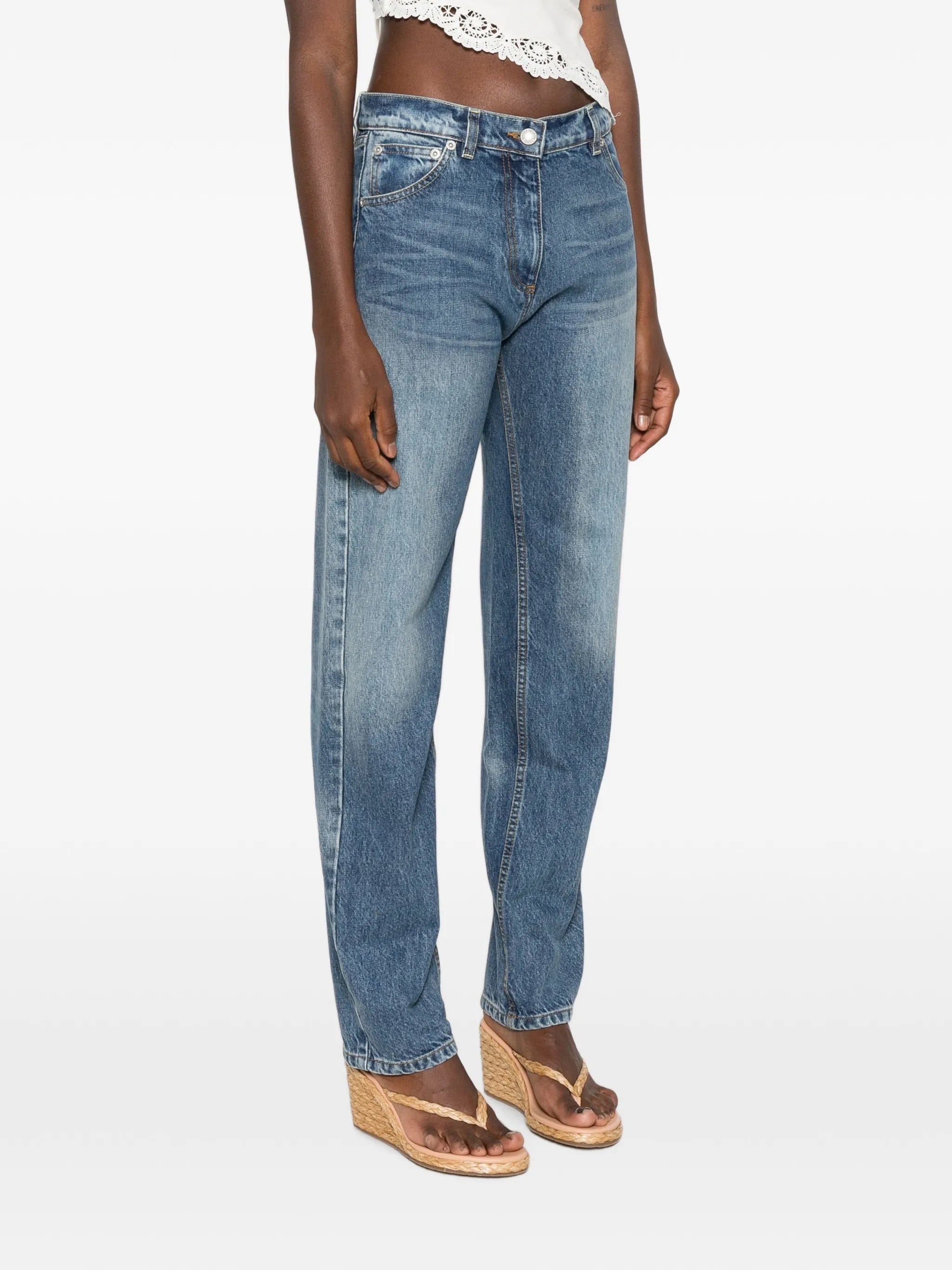 Magda Butrym faded - effect straight - leg jeans
