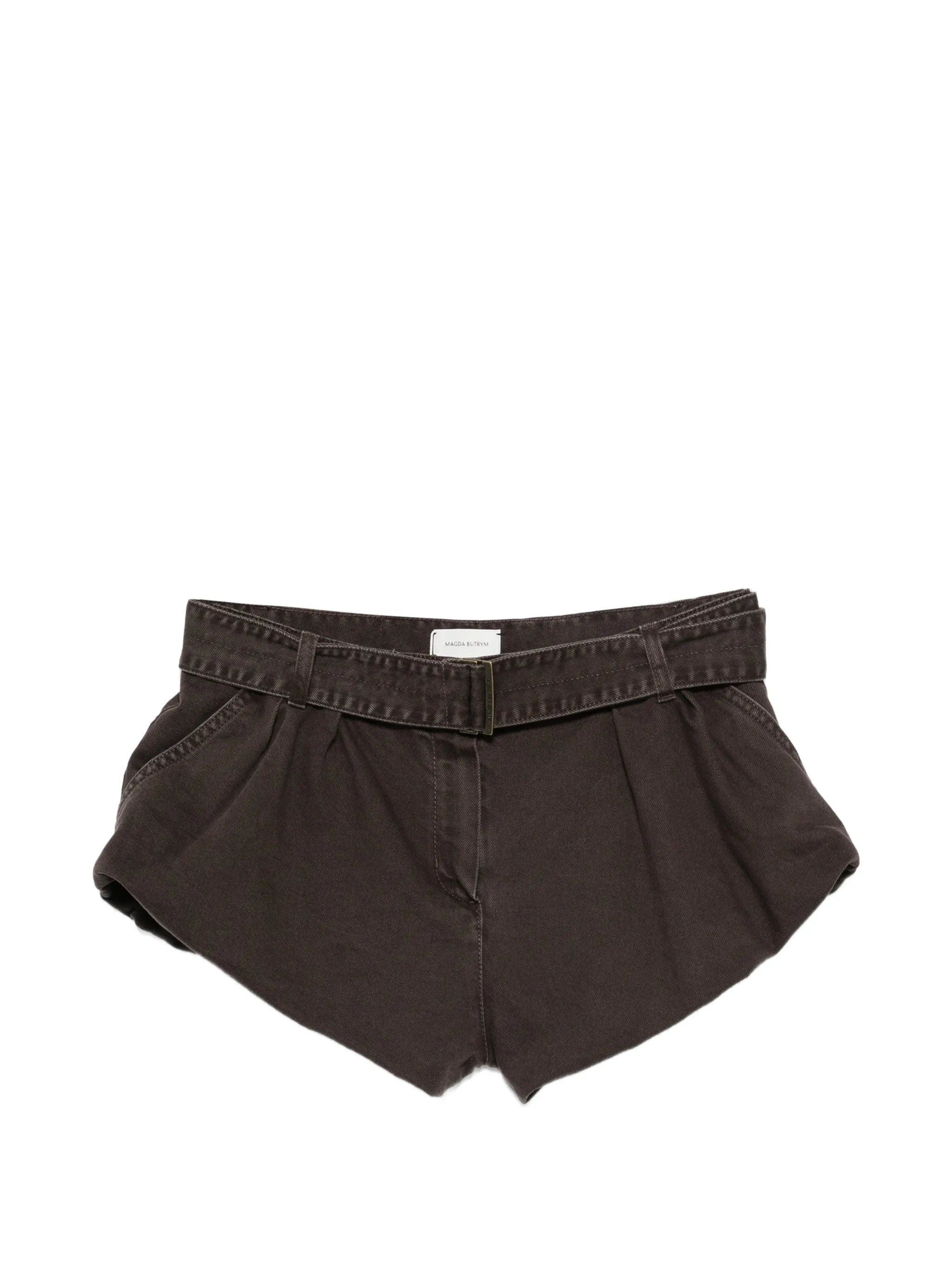 Magda Butrym belted pleated shorts
