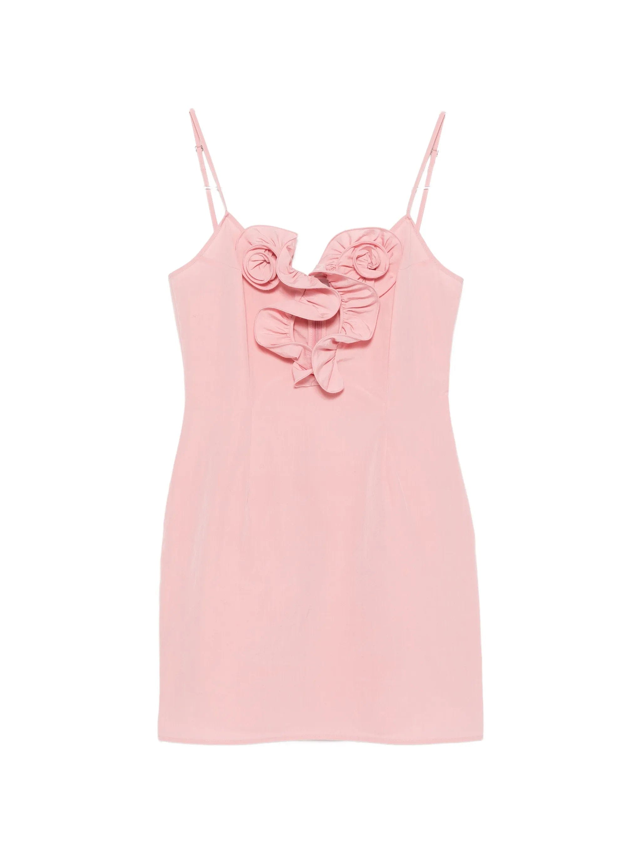Magda Butrym ruffled floral - appliqué mini dress