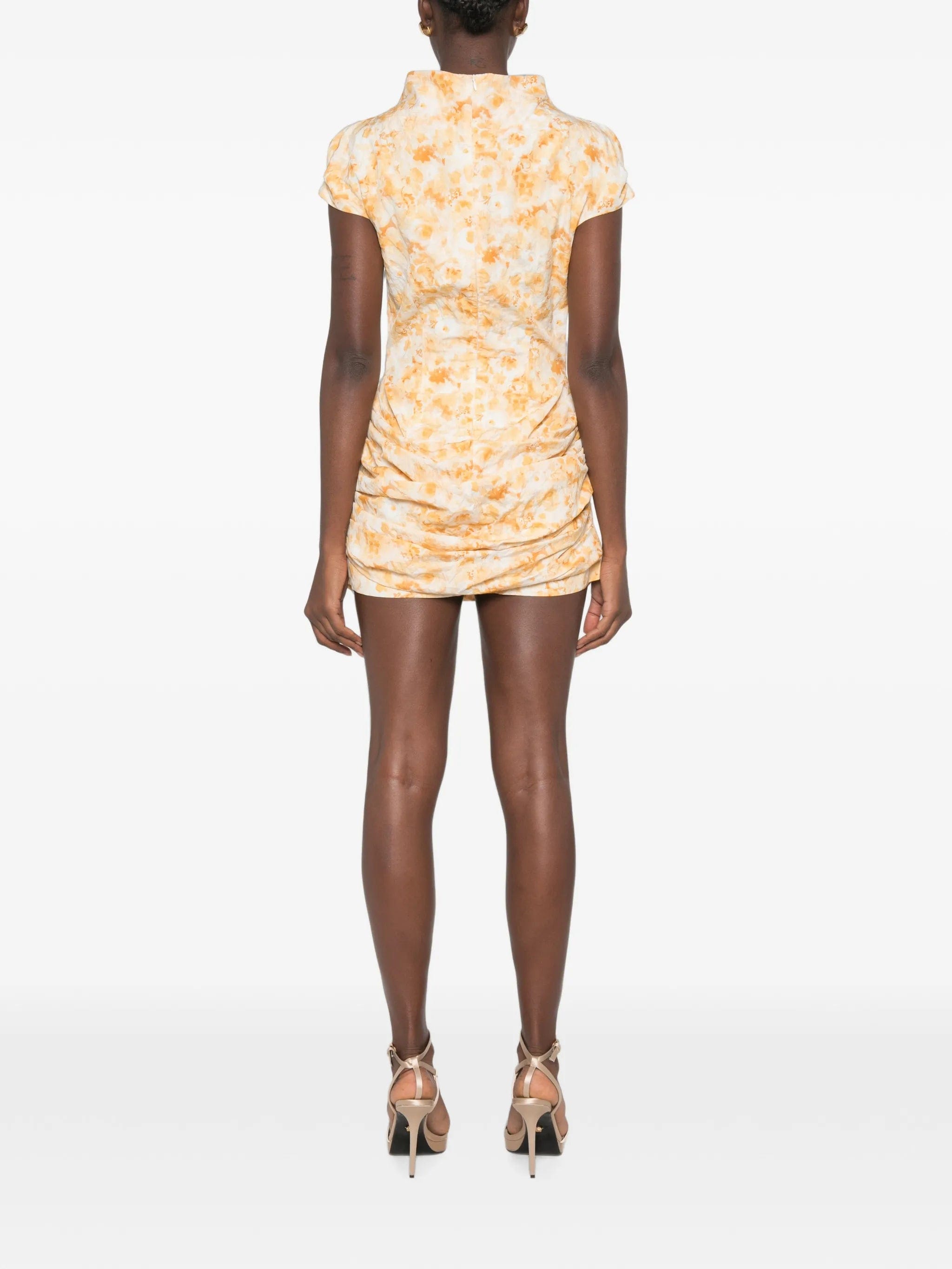 Magda Butrym floral - print ruched mini dress