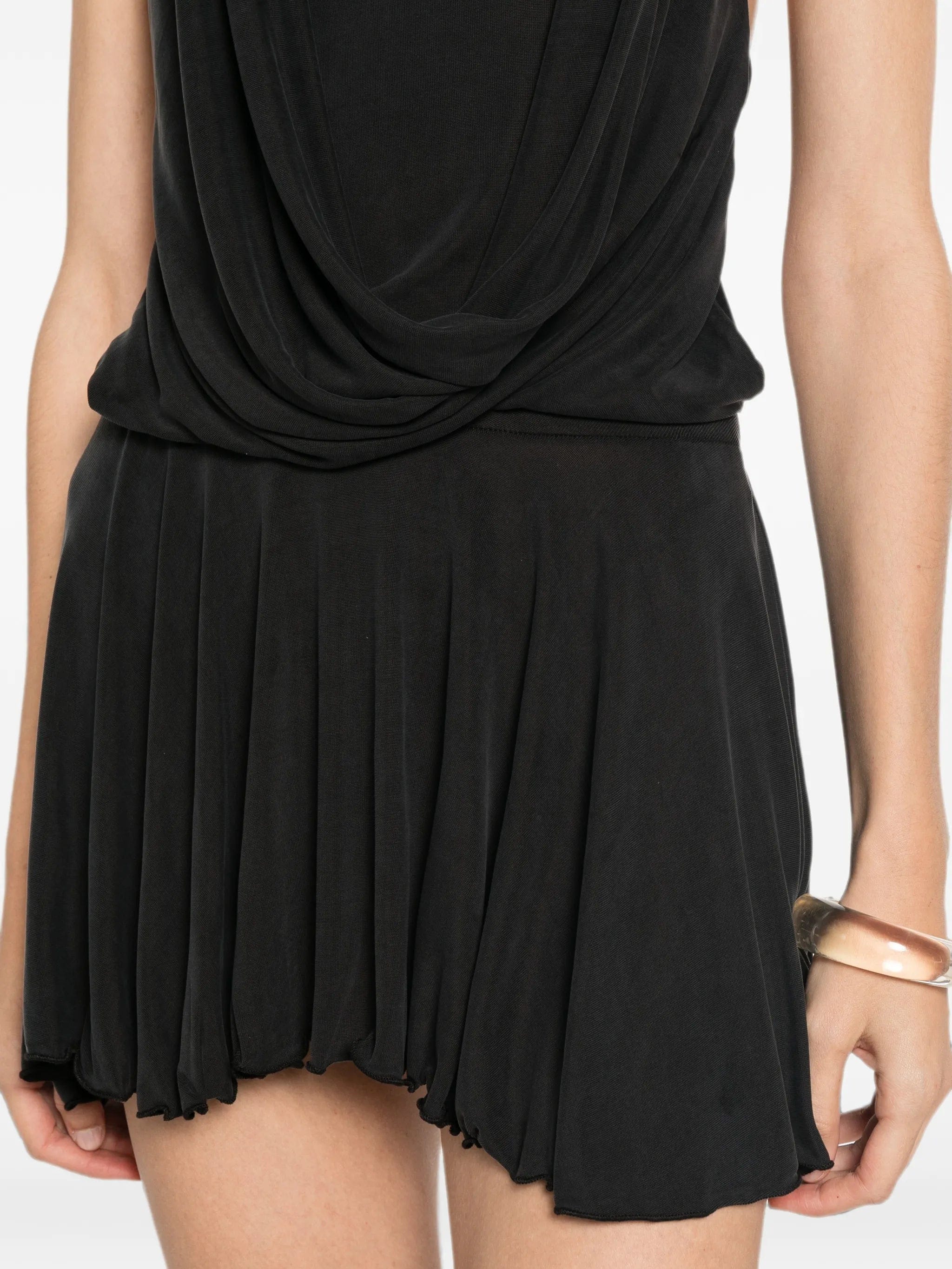 Aya Muse Soma draped open - back mini dress