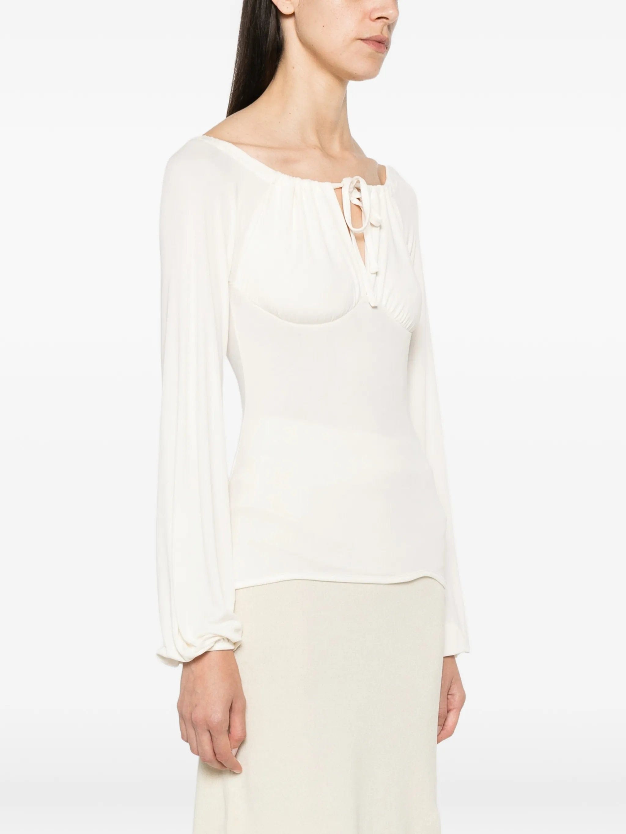 Aya Muse Elya tie - fastening blouse