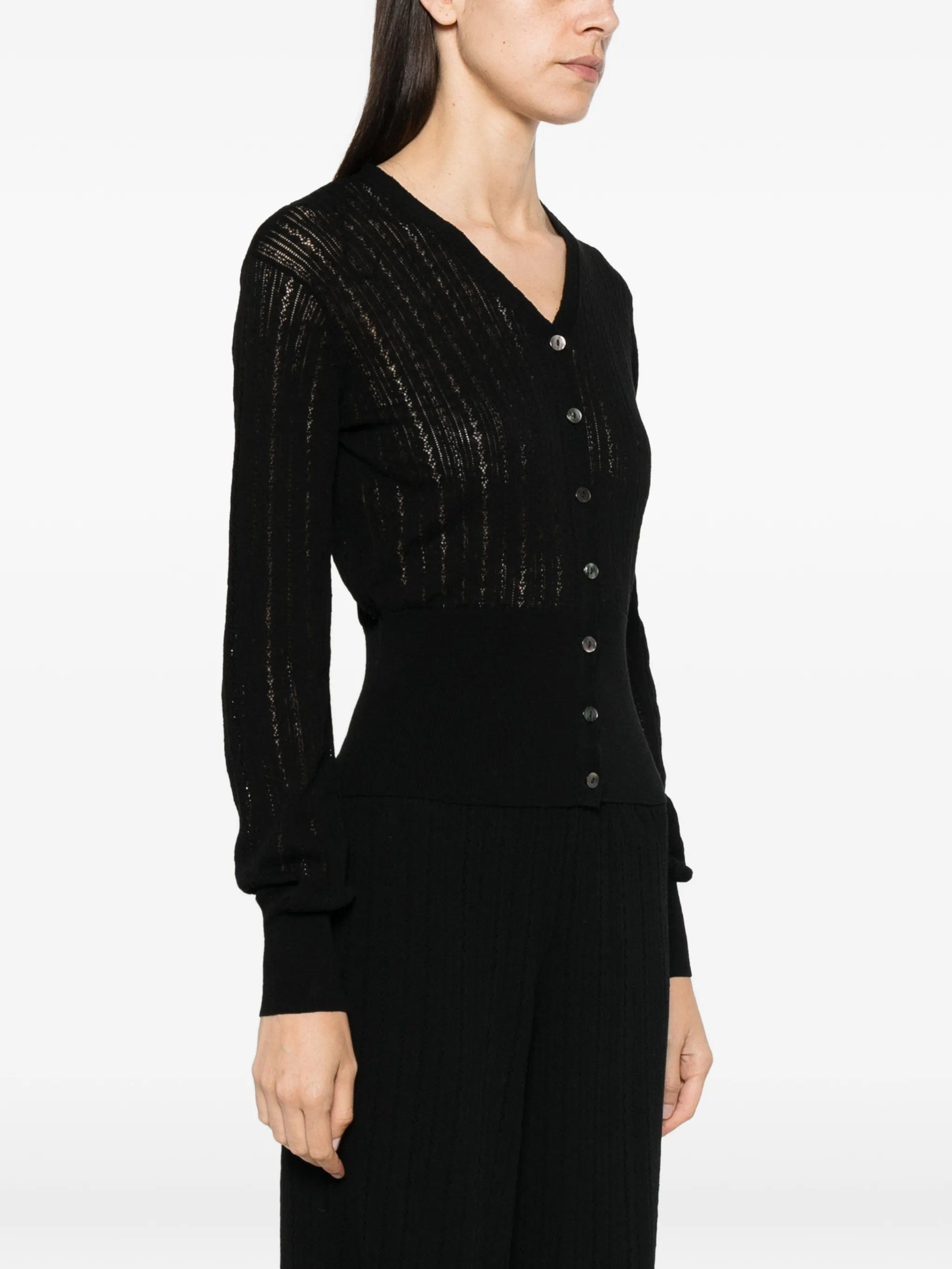 Aya Muse Unae pointelle - knit cardigan