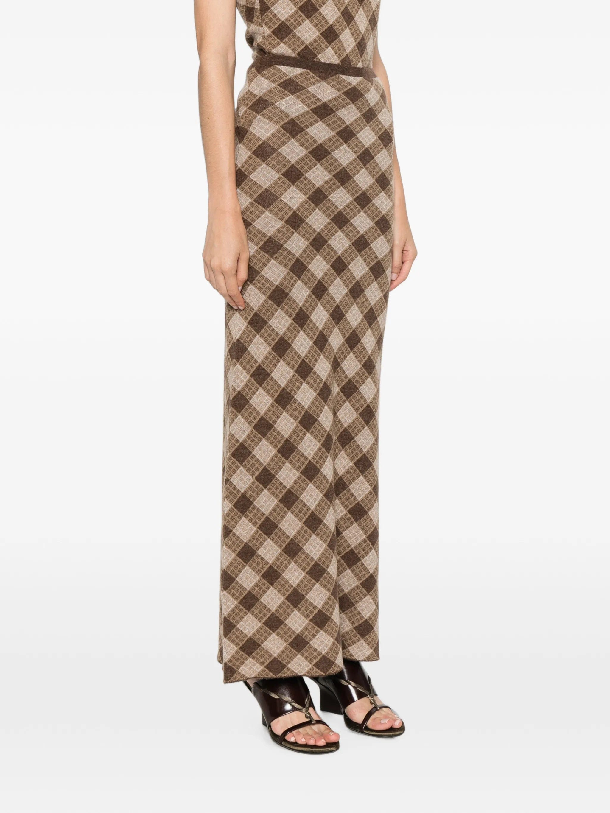 Aya Muse Kae checkered maxi skirt