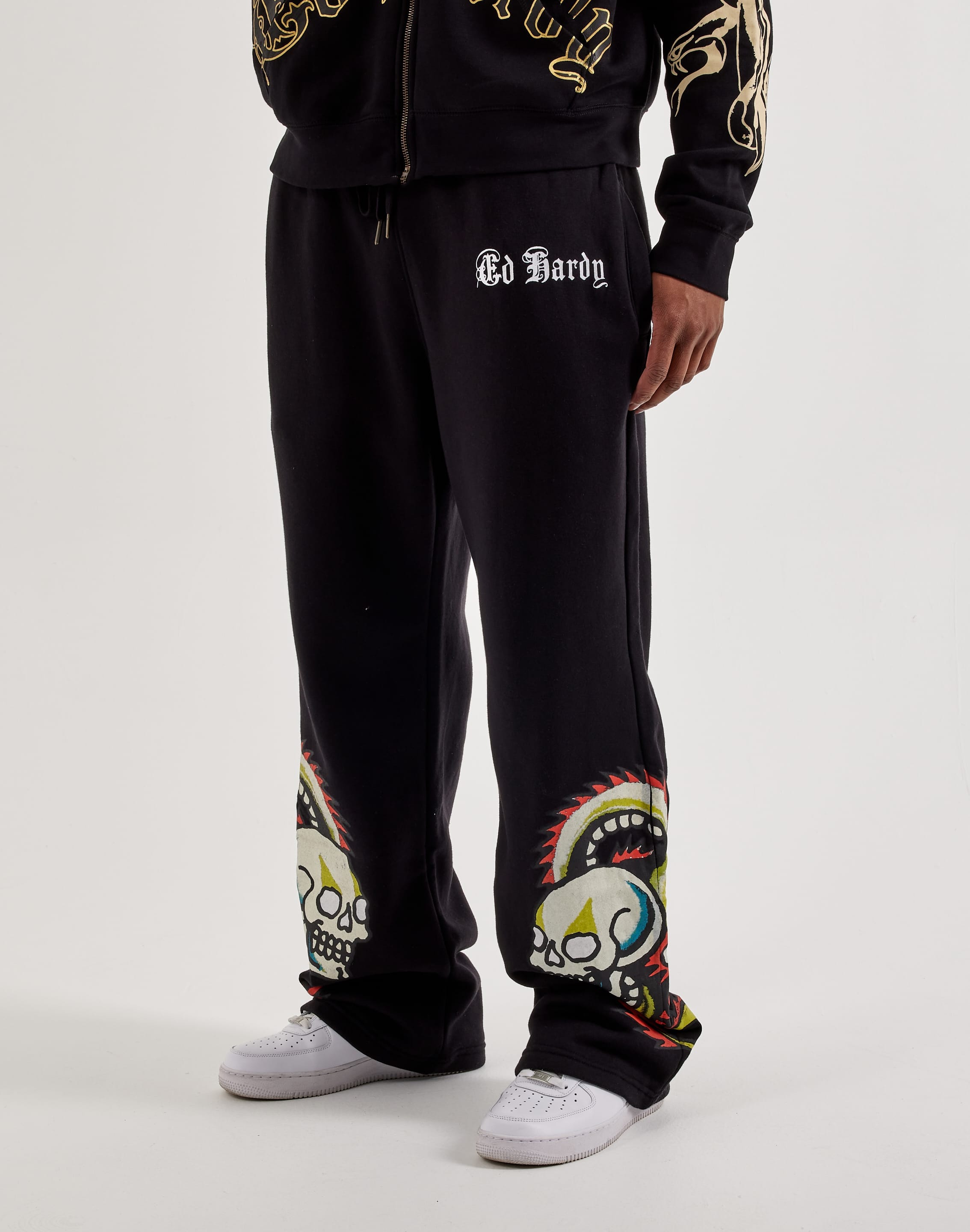 Ed Hardy Dragon Skull Baggy Fleece Sweatpants