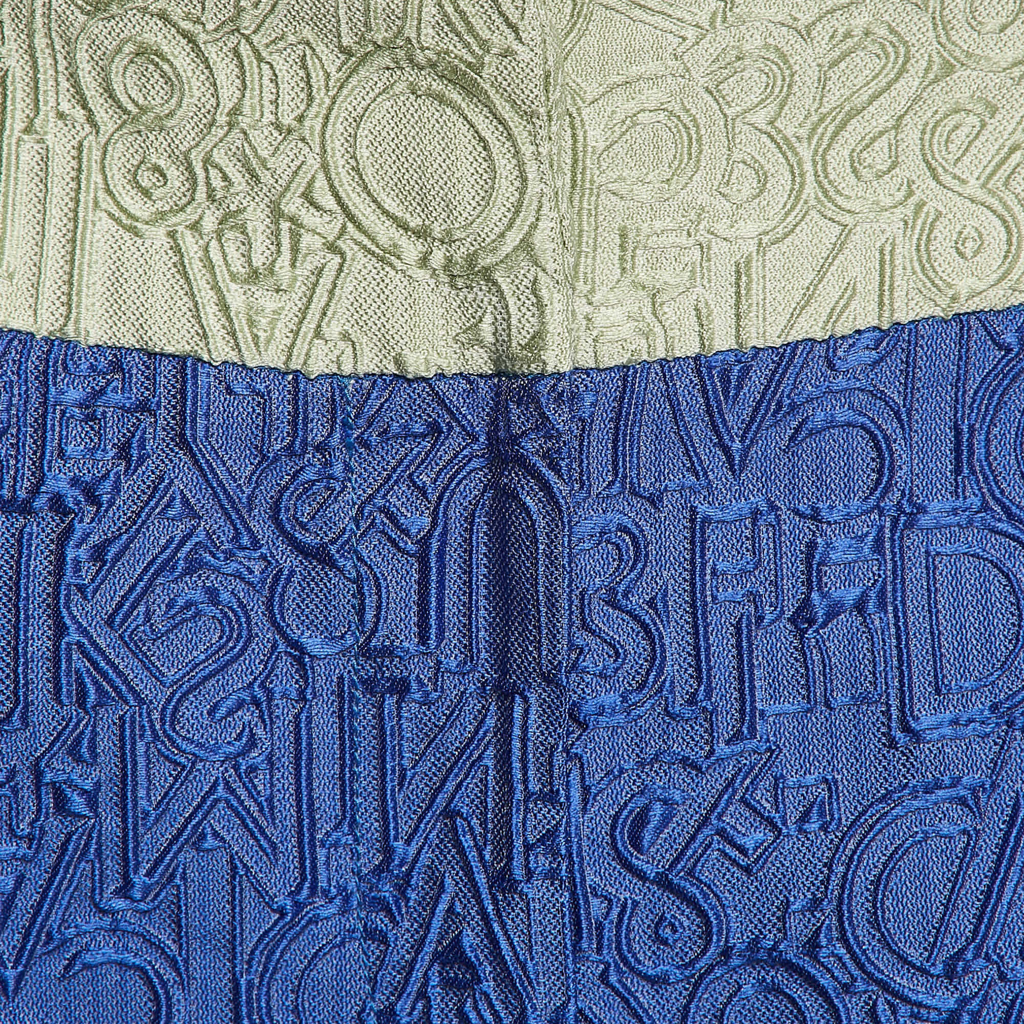 Mary Katrantzou Blue Alphabet Jacquard Safari Shorts