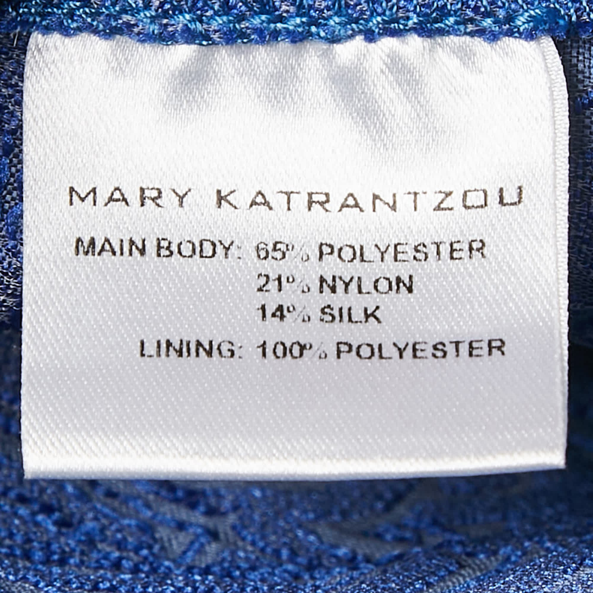 Mary Katrantzou Blue Alphabet Jacquard Safari Shorts