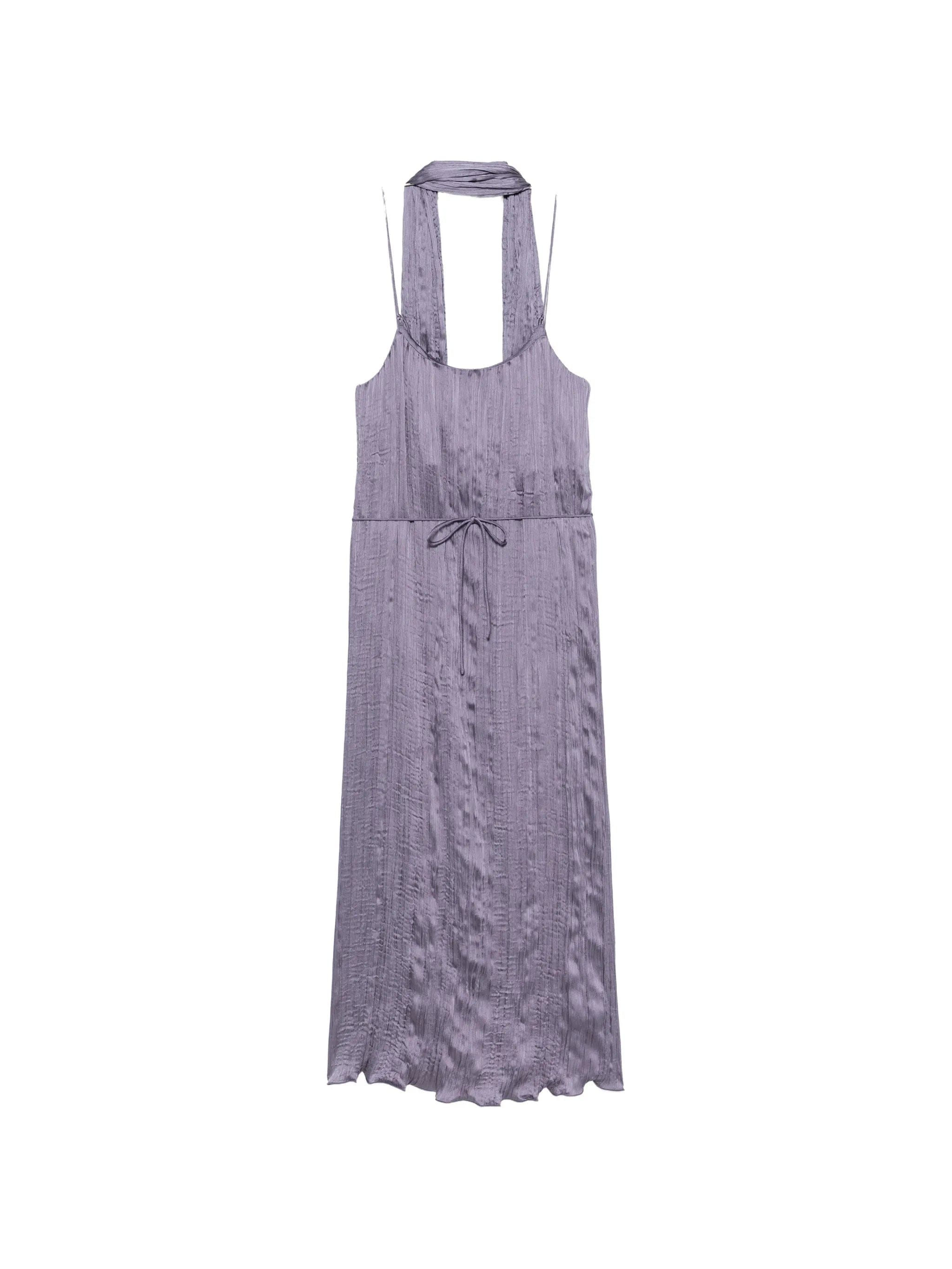 Posse Esme crinkled slip midi dress
