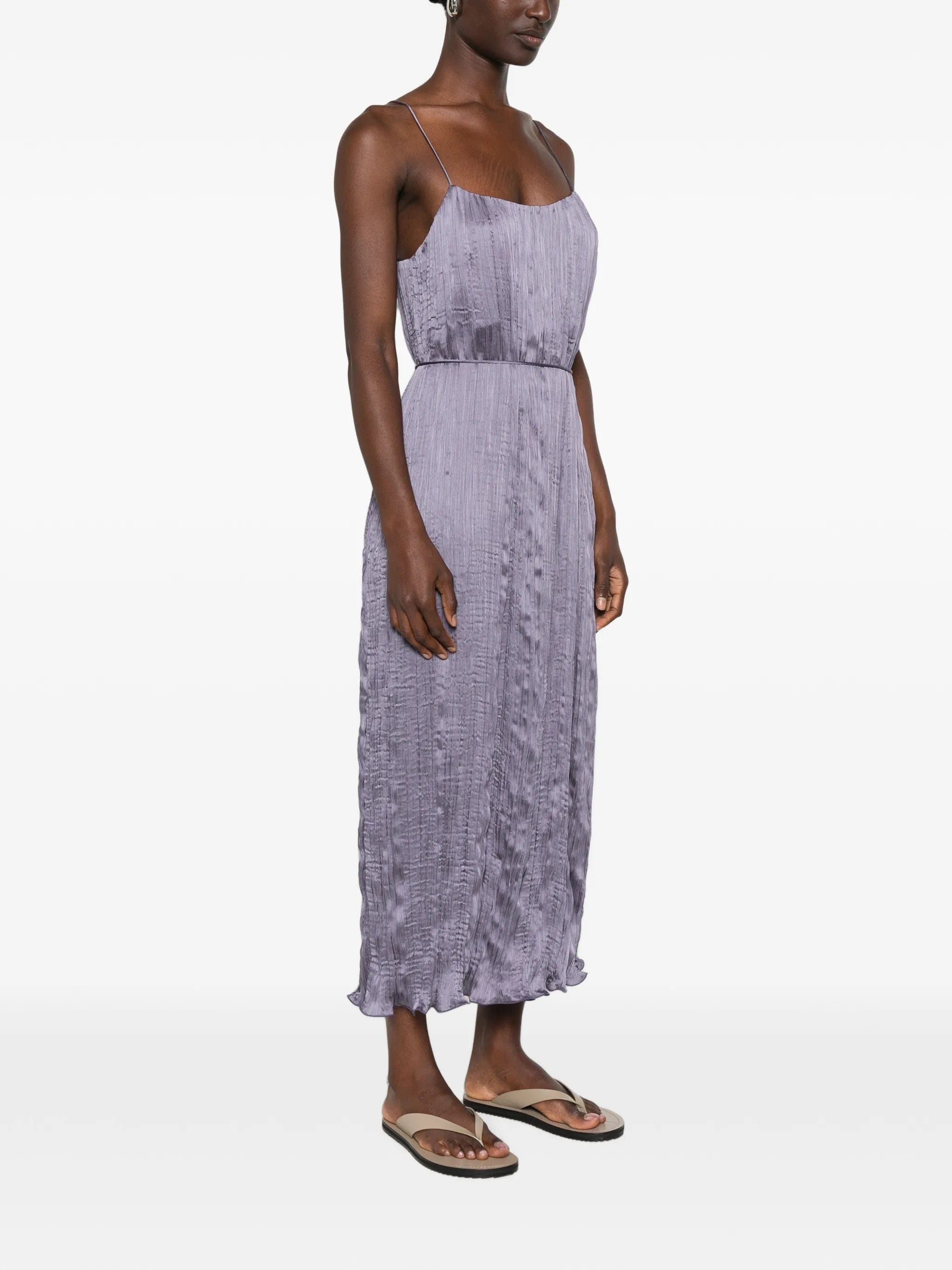 Posse Esme crinkled slip midi dress