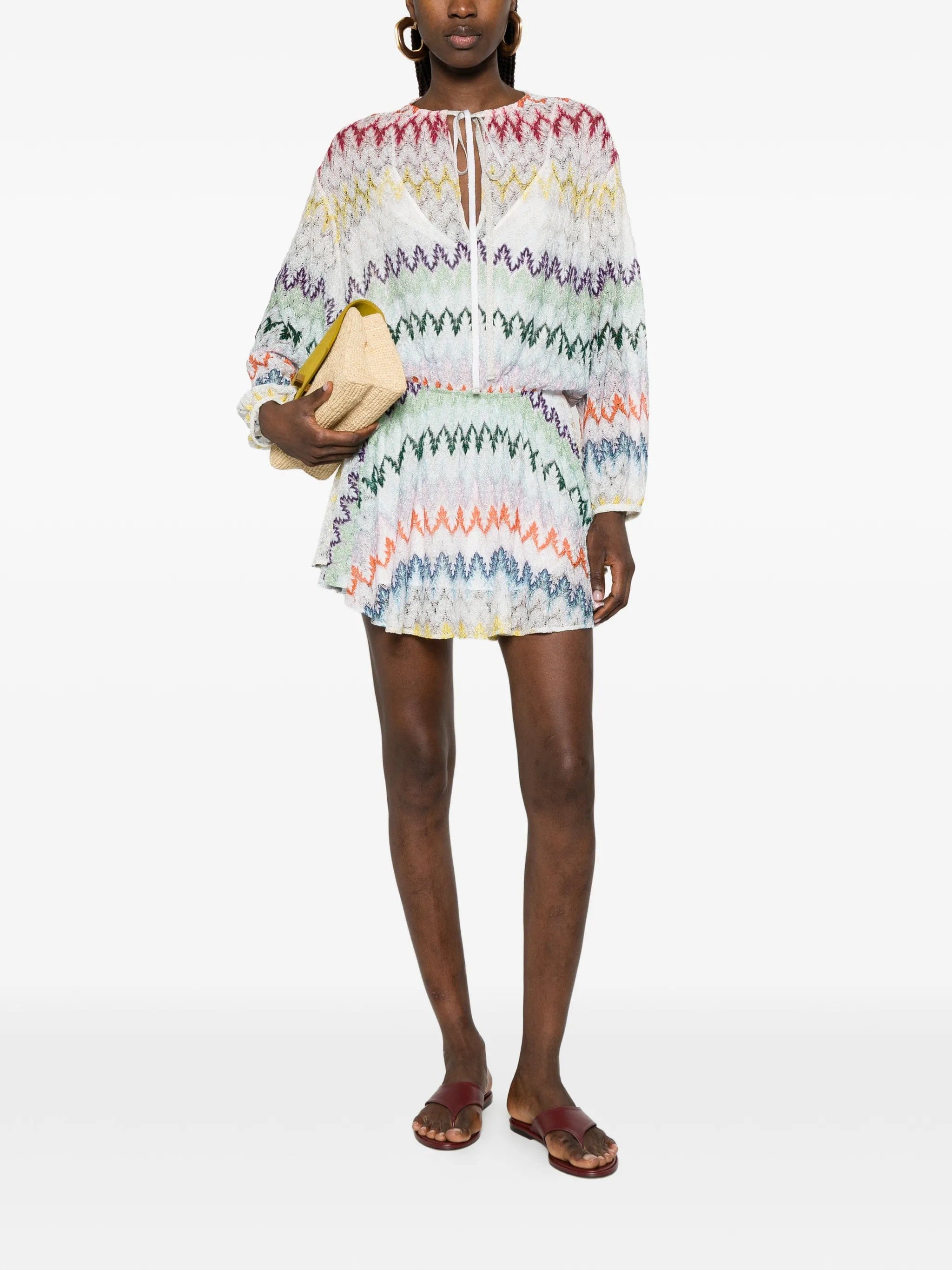 Missoni zigzag tie mini dress