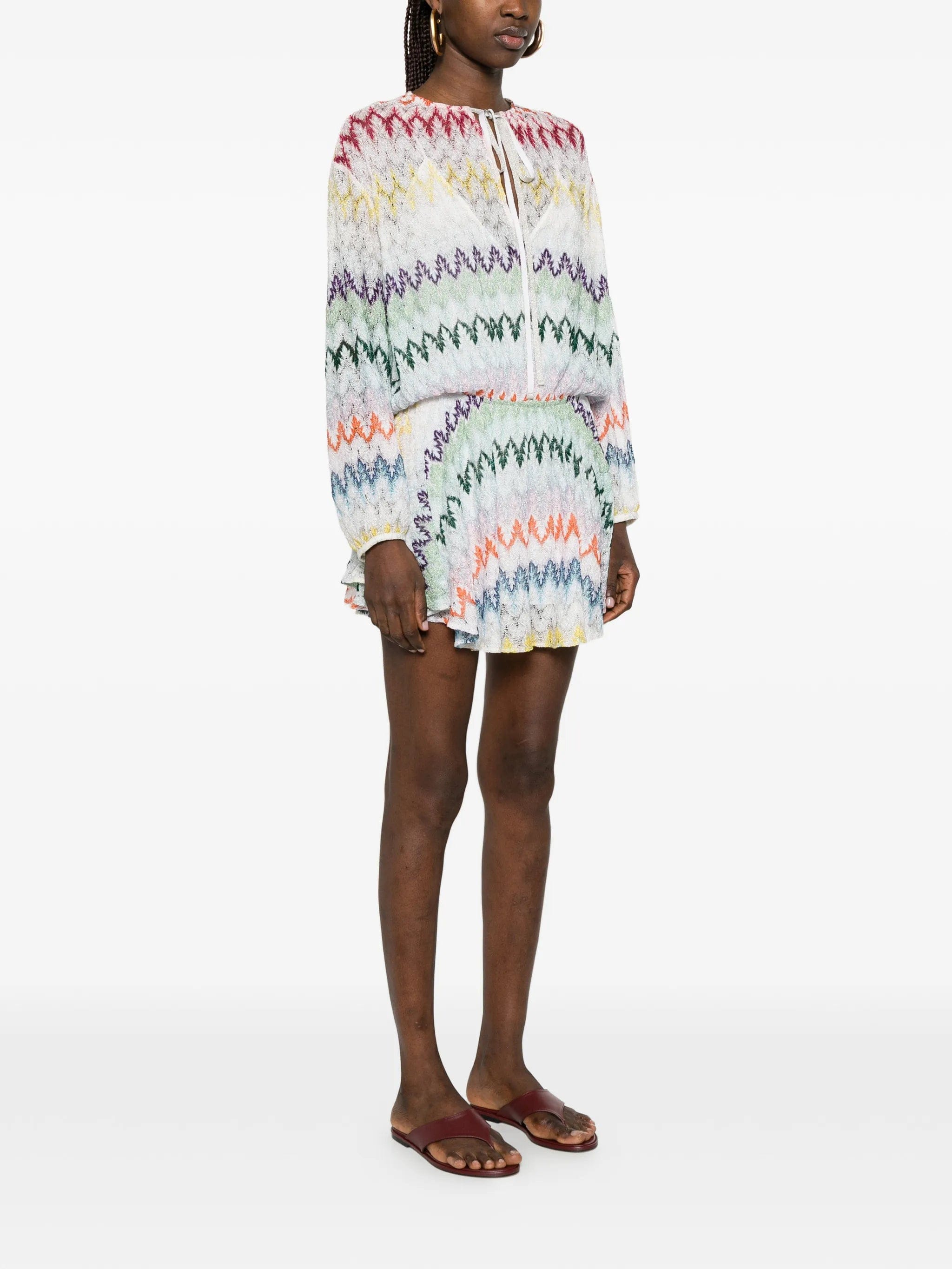 Missoni zigzag tie mini dress