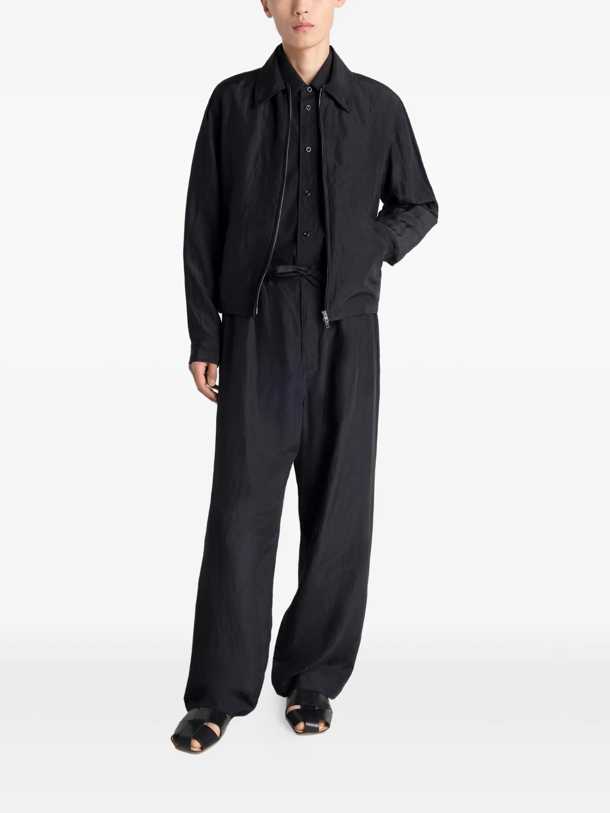Lemaire short blouson in linen viscose
