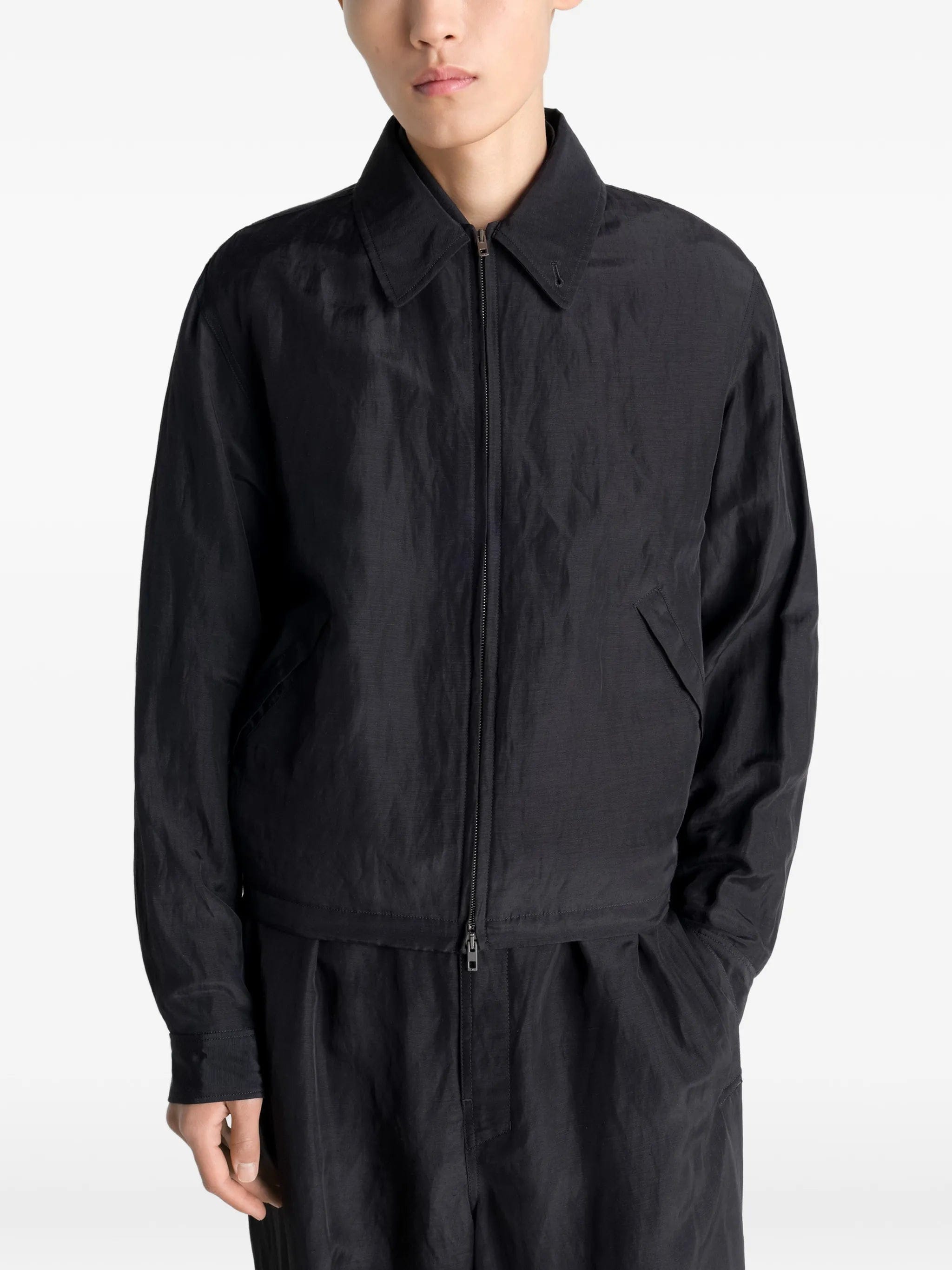 Lemaire short blouson in linen viscose