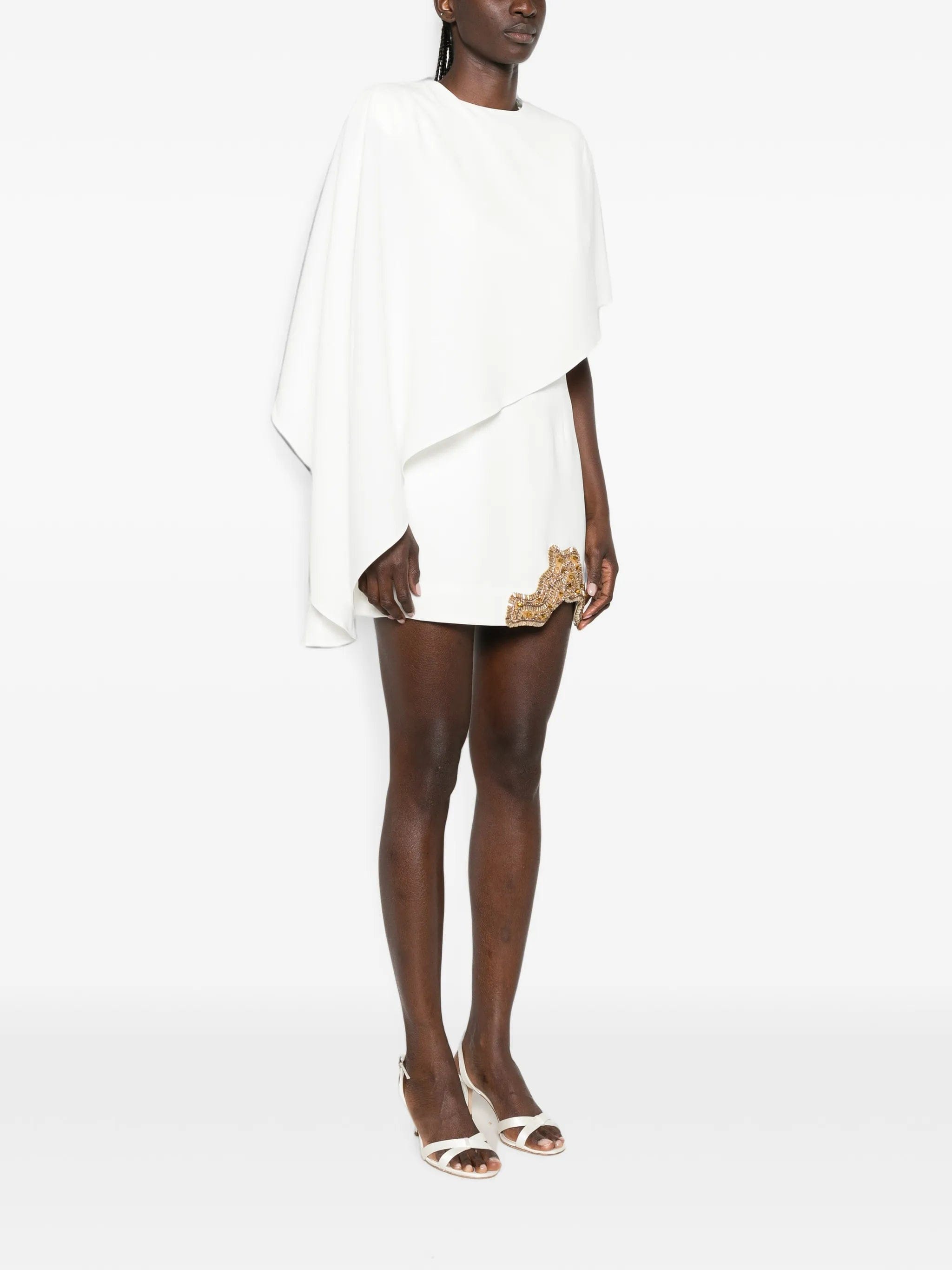 Rachel Gilbert Amari cape - detail mini dress
