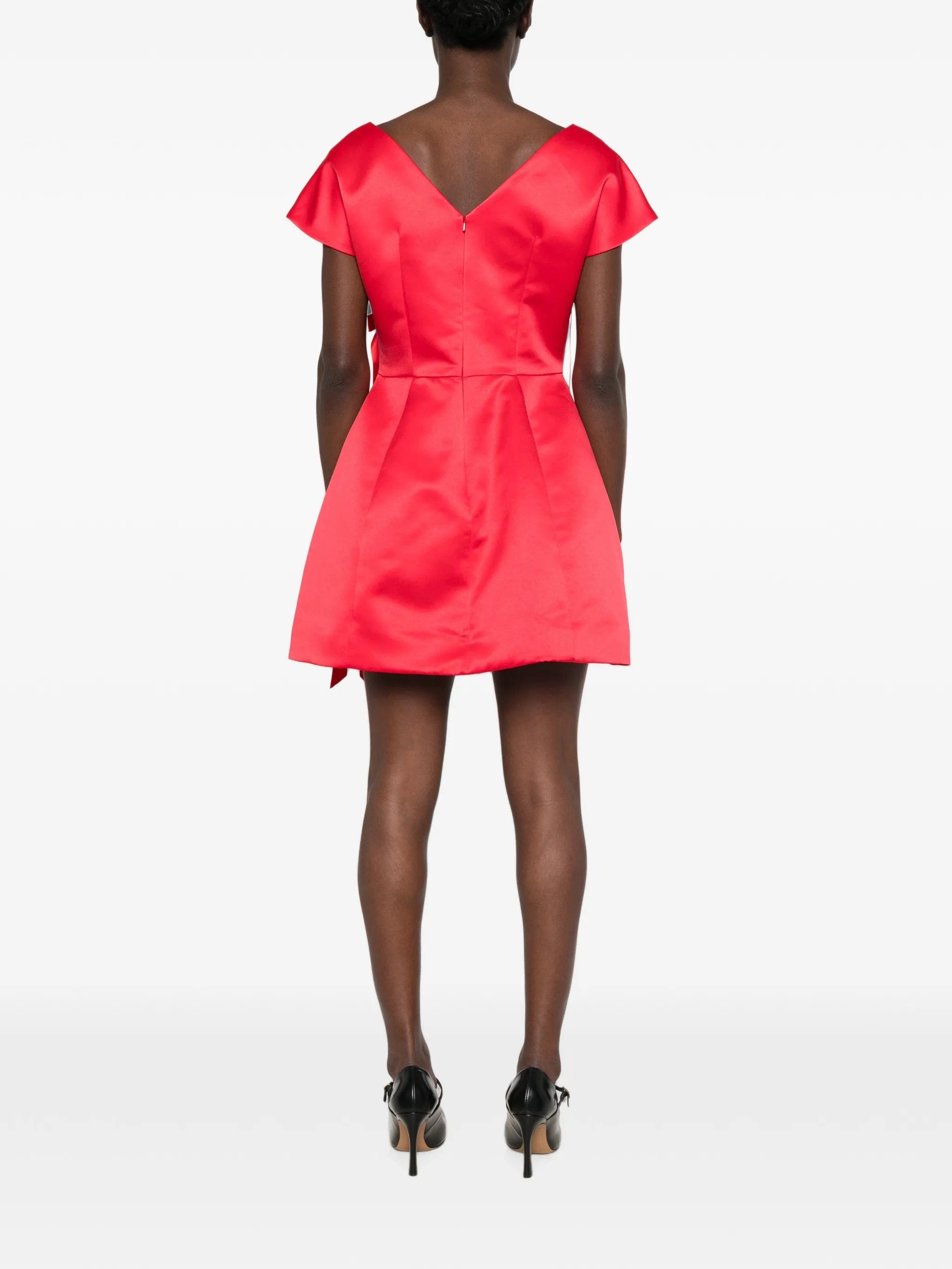 Simone Rocha rosette - detail ruffled mini dress