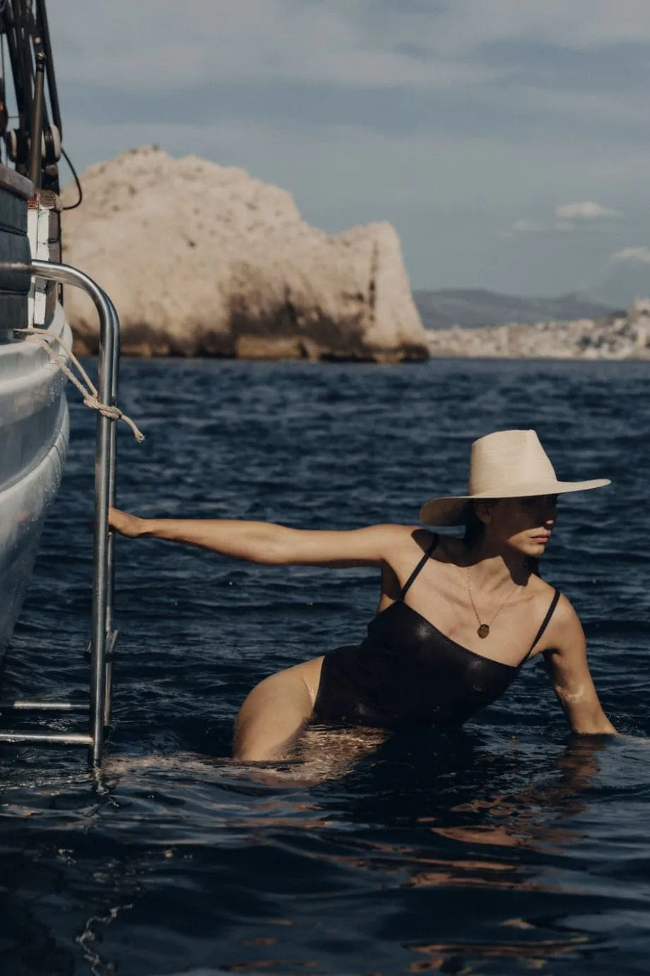 VAN PALMA Nino Straw Hat in Cream