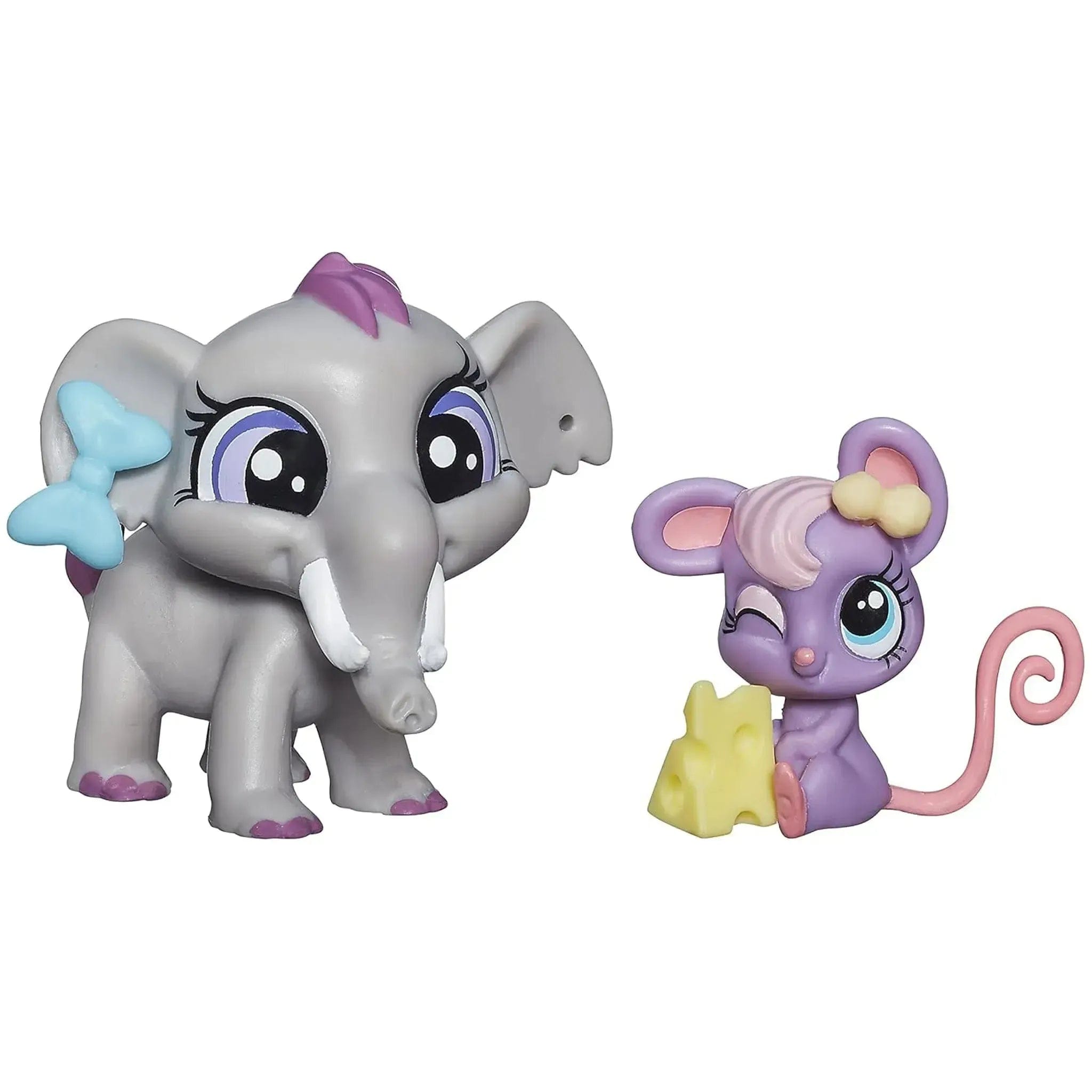 Hasbro Littlest Pet Shop - Fletcher von Trunk & Teensie Fromage 2 - Pack Figure Set - Hasbro - Pet Pawsabilities Series - (2014)