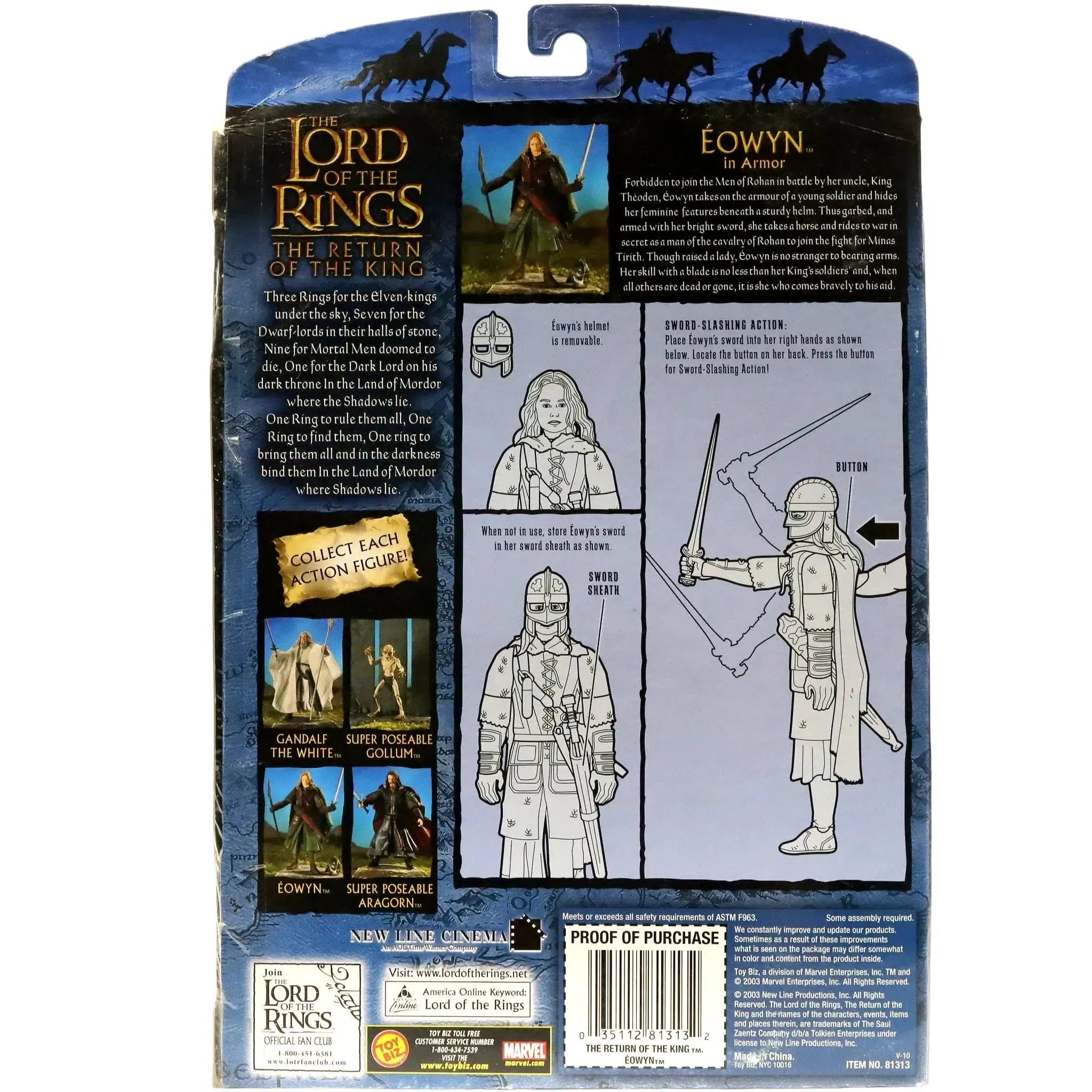 Toy Biz The Lord of the Rings: The Return of the King - Éowyn in Armor Action Figure (6") - Toy Biz - (2003)