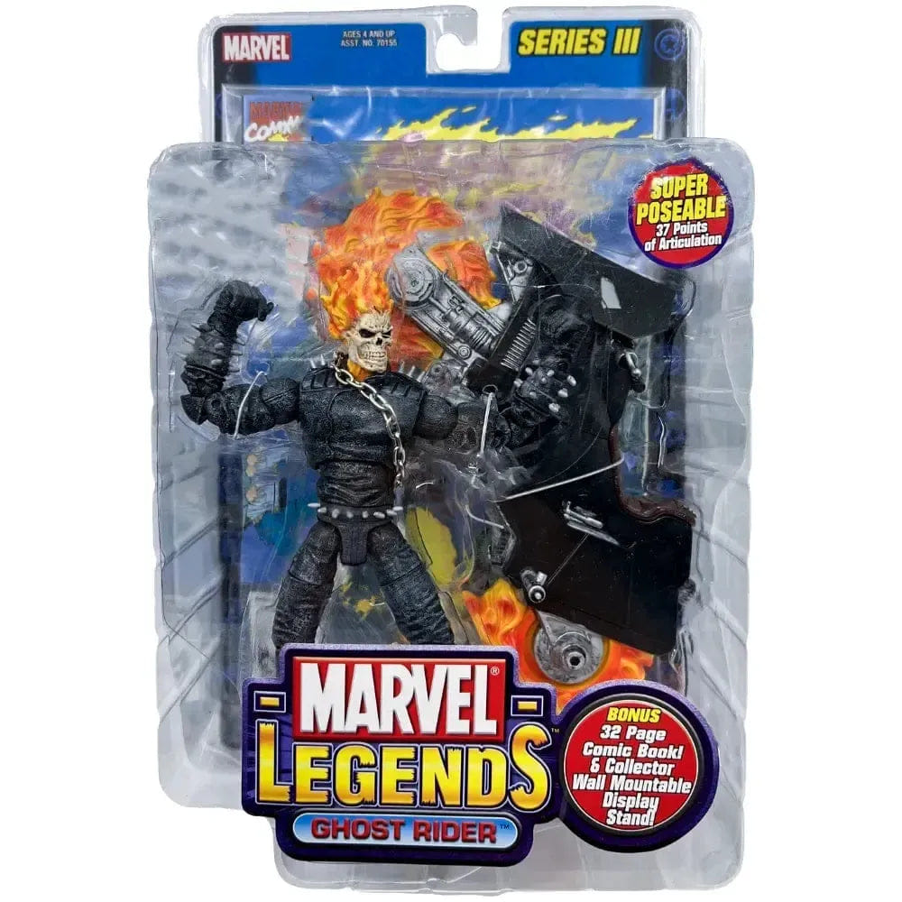 Toy Biz Marvel Comics - Ghost Rider (Johnny Blaze) Action Figure (6.5") - Toy Biz - Marvel Legends Series III - (2002)