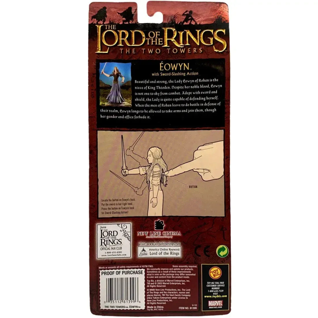 Toy Biz The Lord of the Rings: The Two Towers - Éowyn with Sword Action Figure (6") - Toy Biz