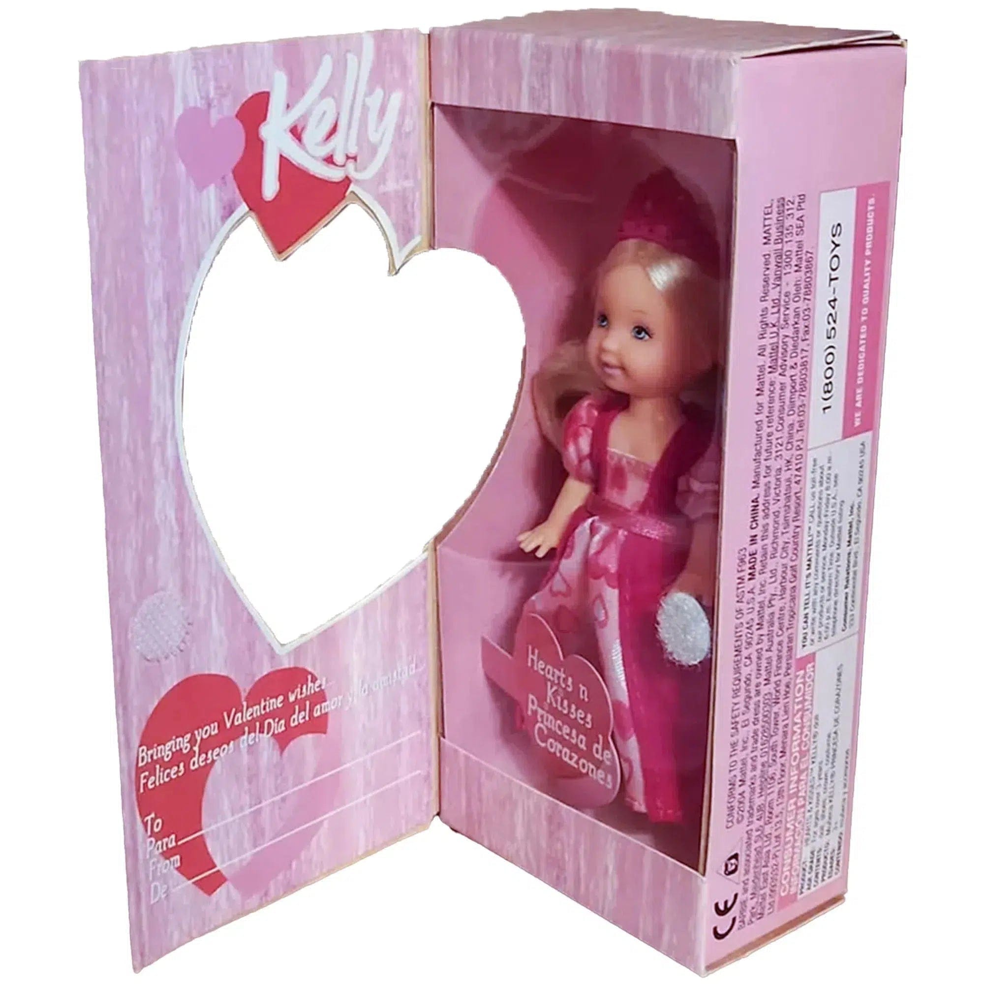 Mattel Barbie [Kelly: Little Sister of Barbie] - Valentines Day Hearts & Kisses Princesa de Corazones Doll (Blonde Version) - Mattel