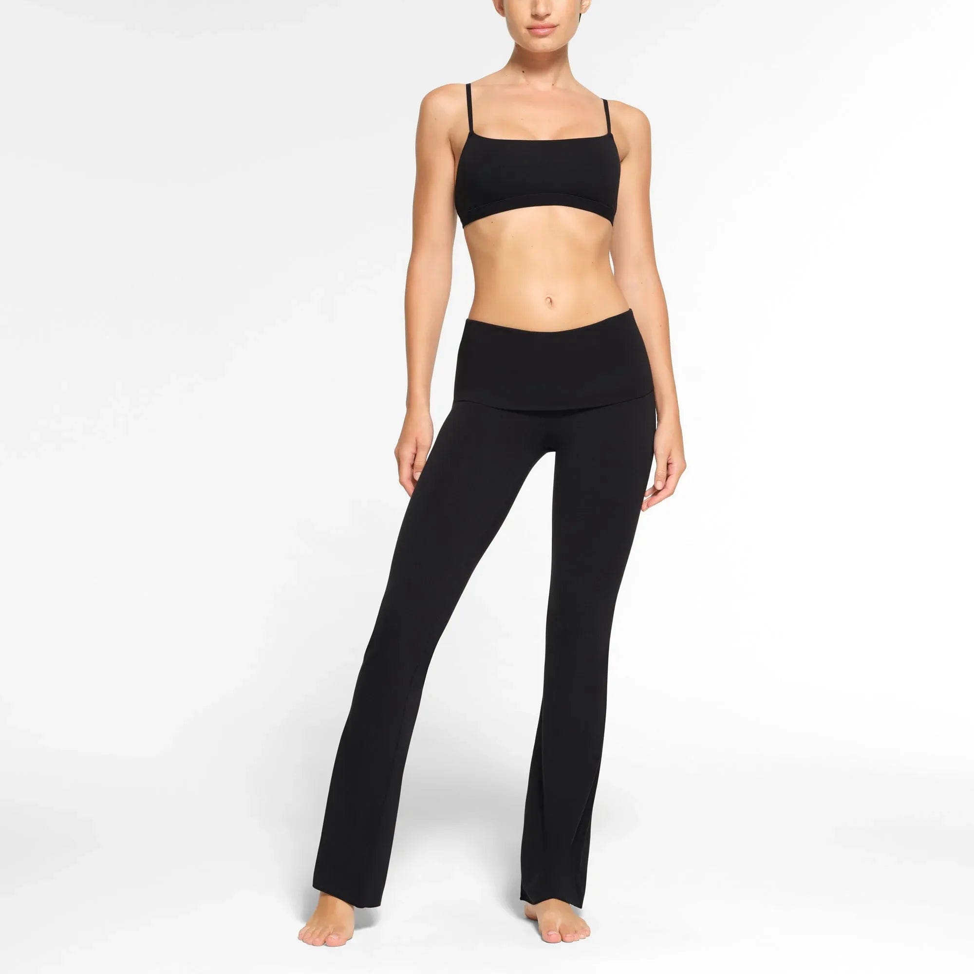 COTTON JERSEY Skims Cotton Jersey Foldover Pant Soot