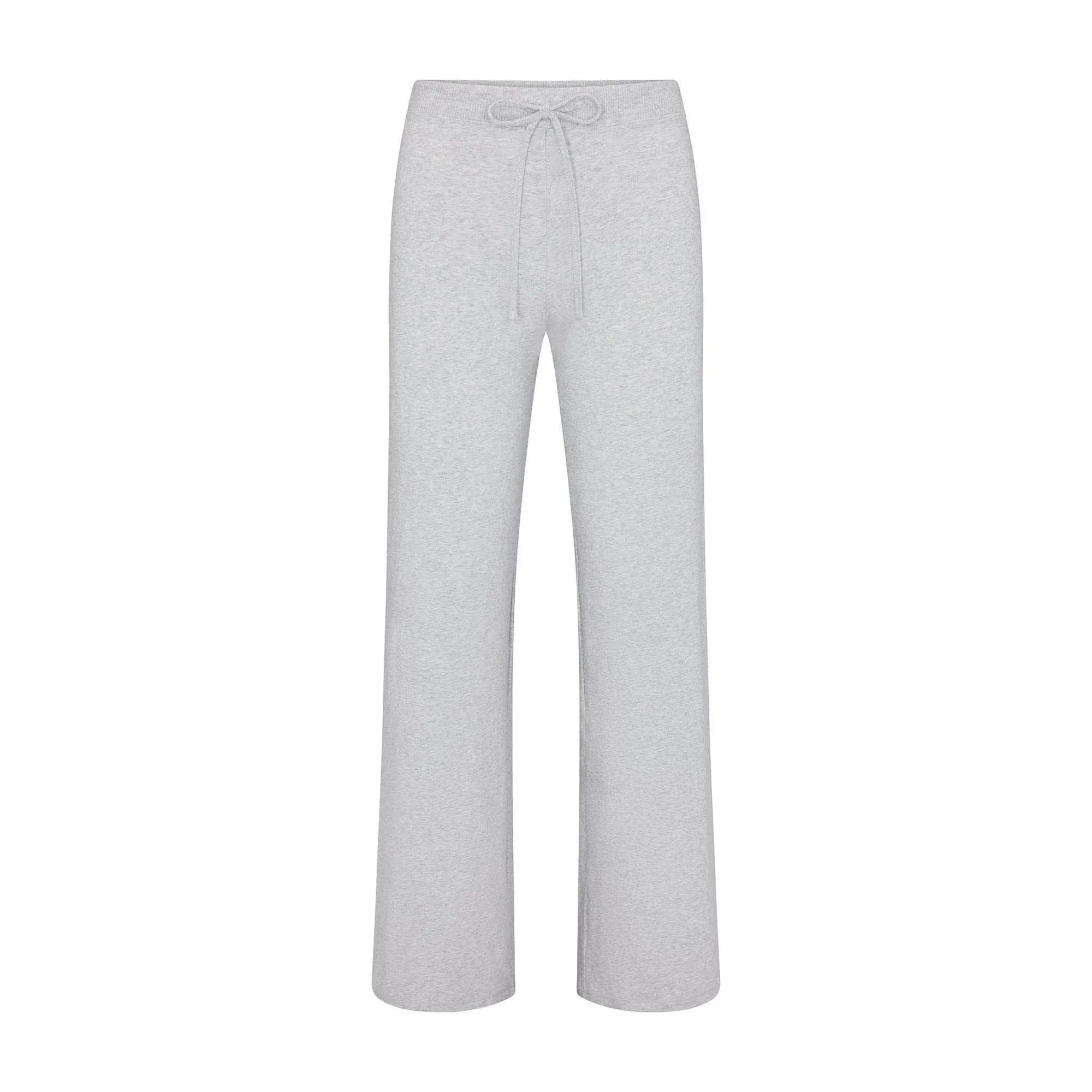 COTTON JERSEY Skims Cotton Jersey Straight Leg Pant Light Heather Grey