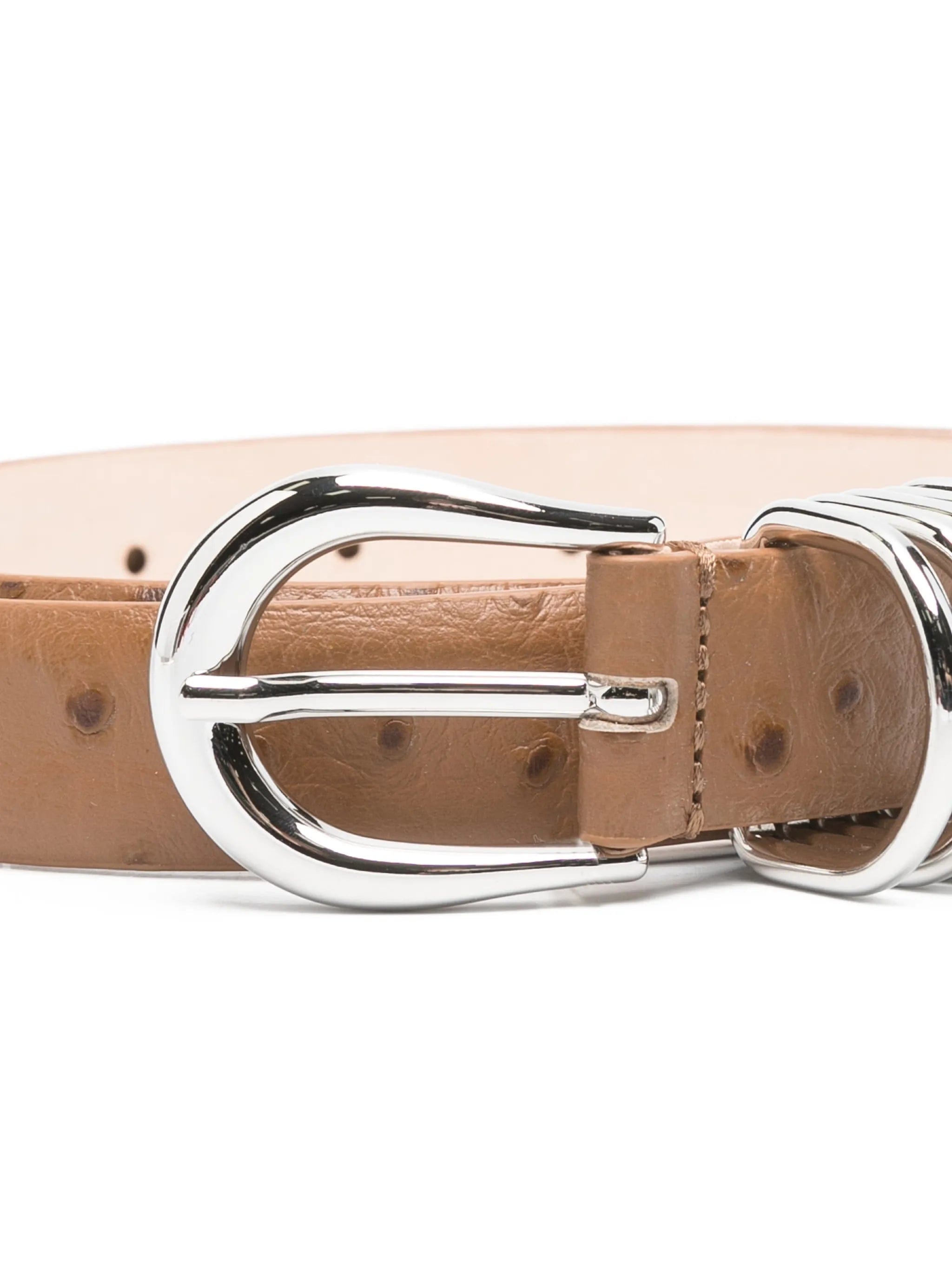 Déhanche hollyhock ostrich - embossed belt