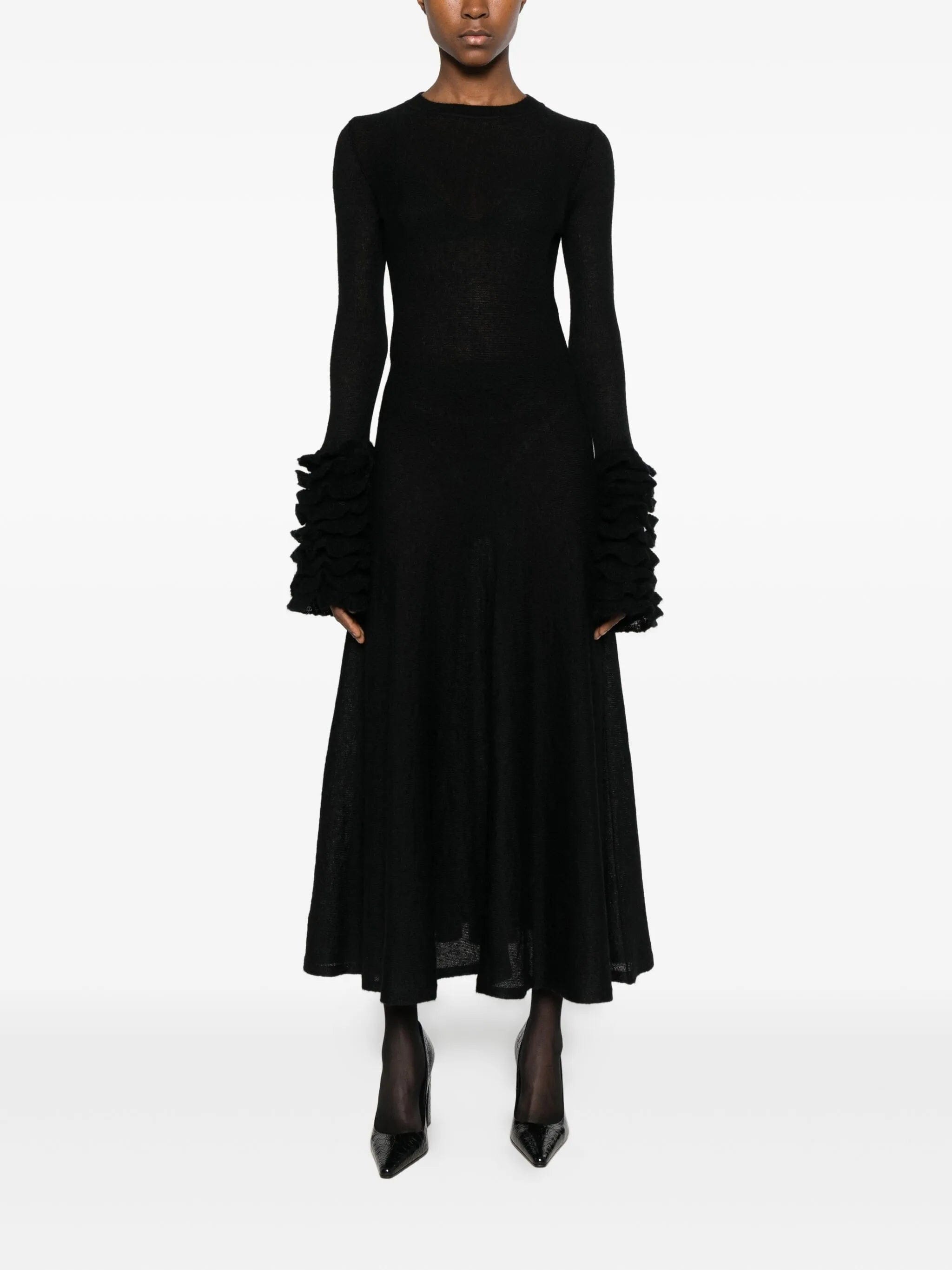 Alaïa frills midi dress