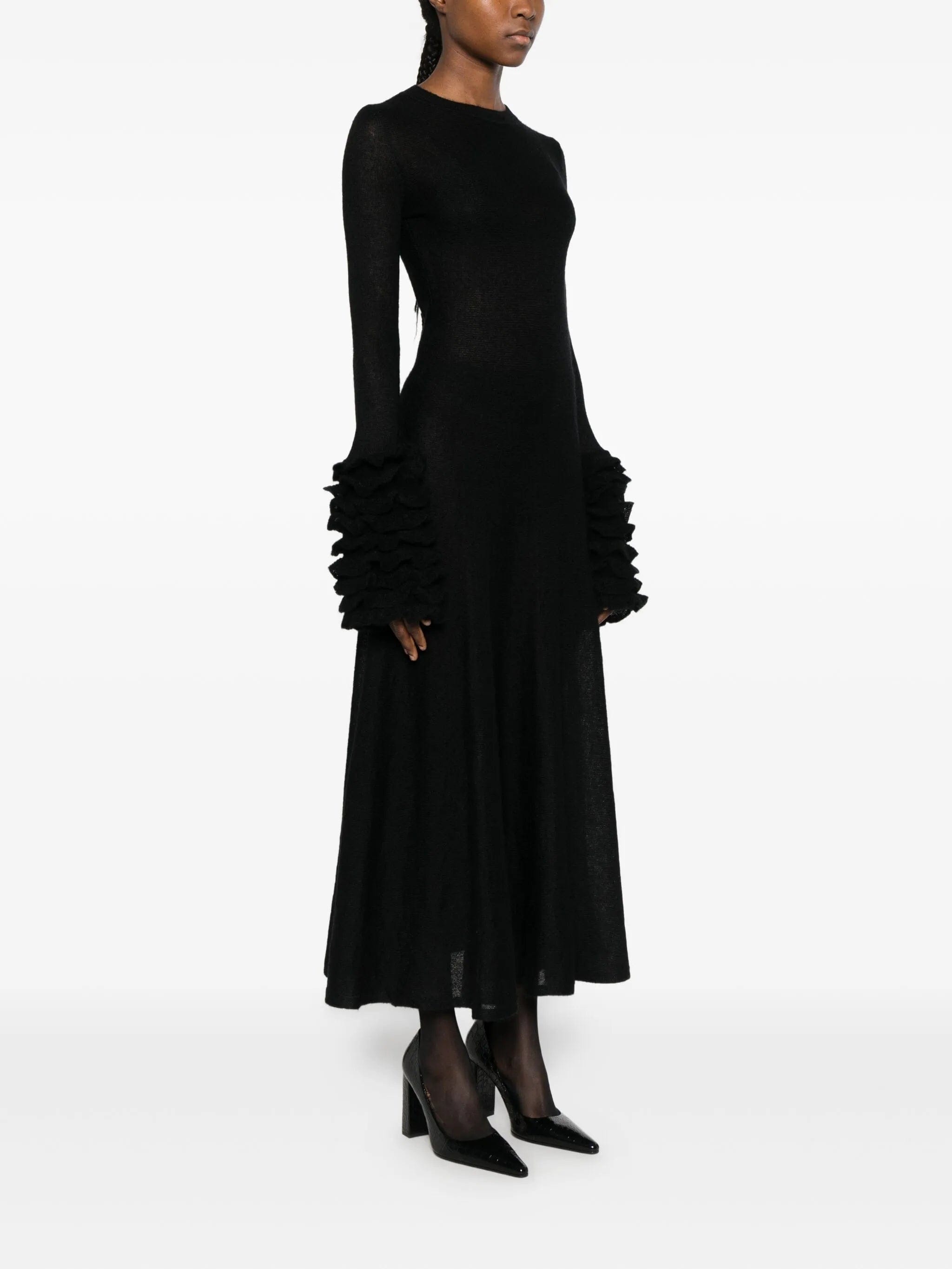 Alaïa frills midi dress