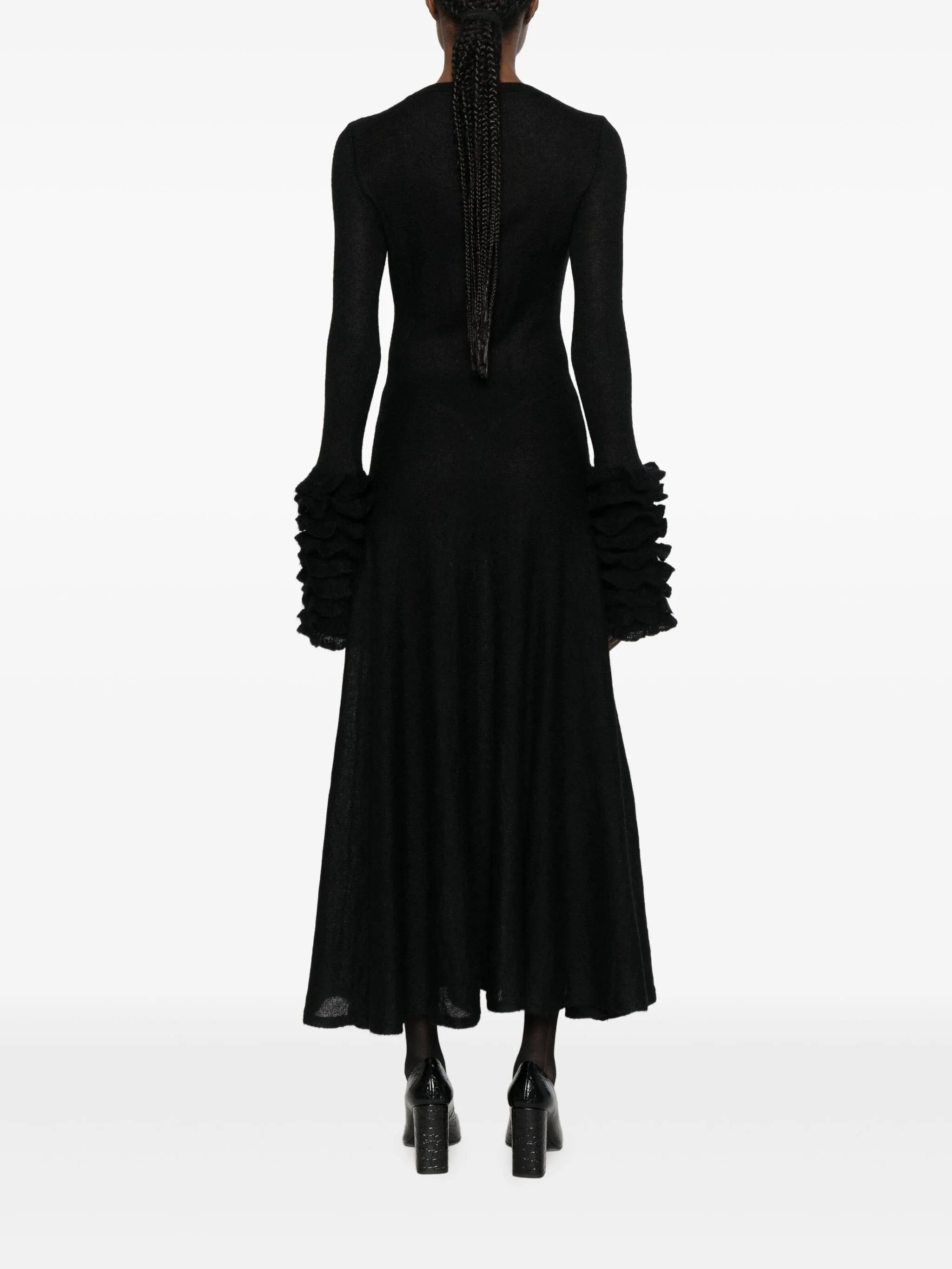 Alaïa frills midi dress