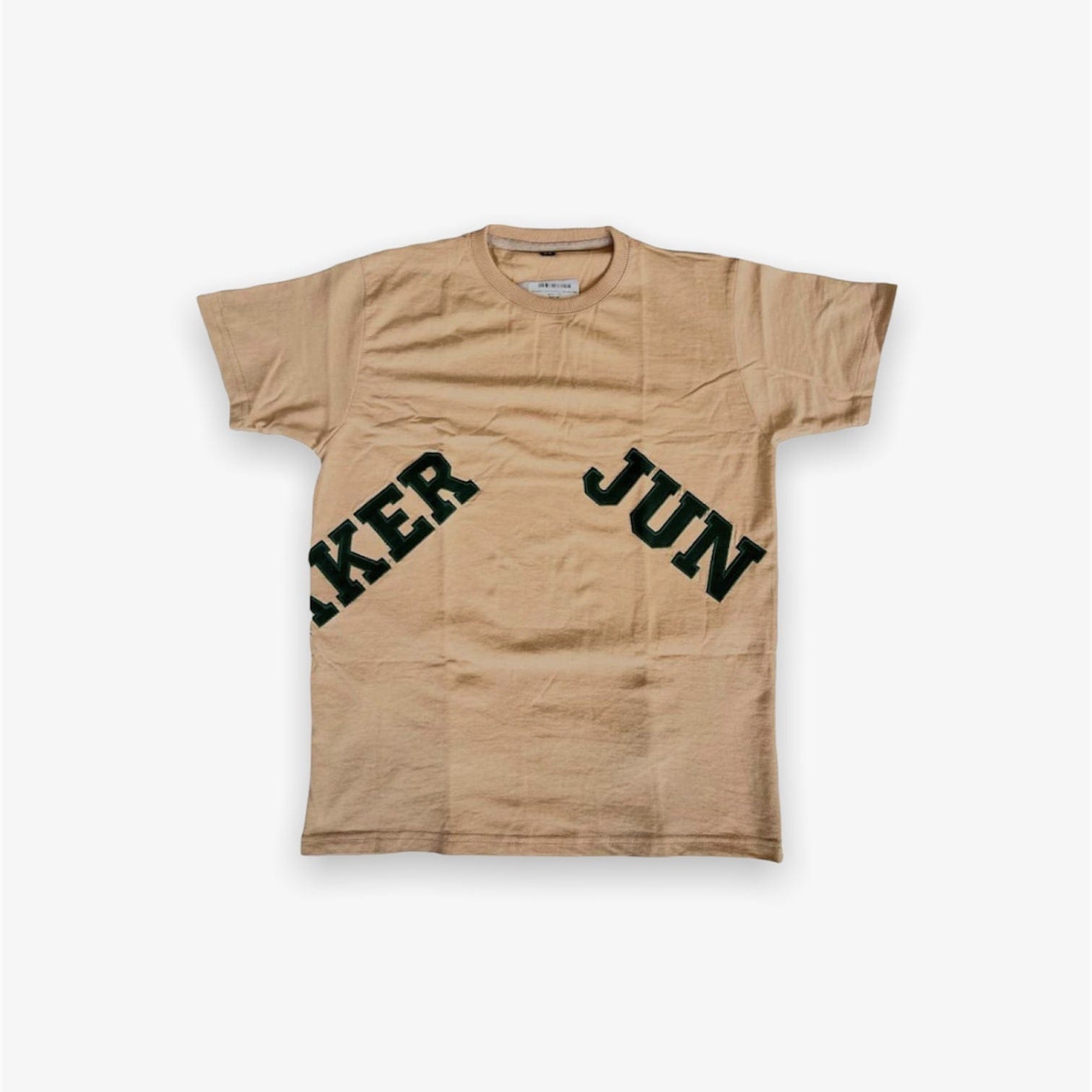 Logo Sneaker Junkies Big Logo T-Shirt Tan green