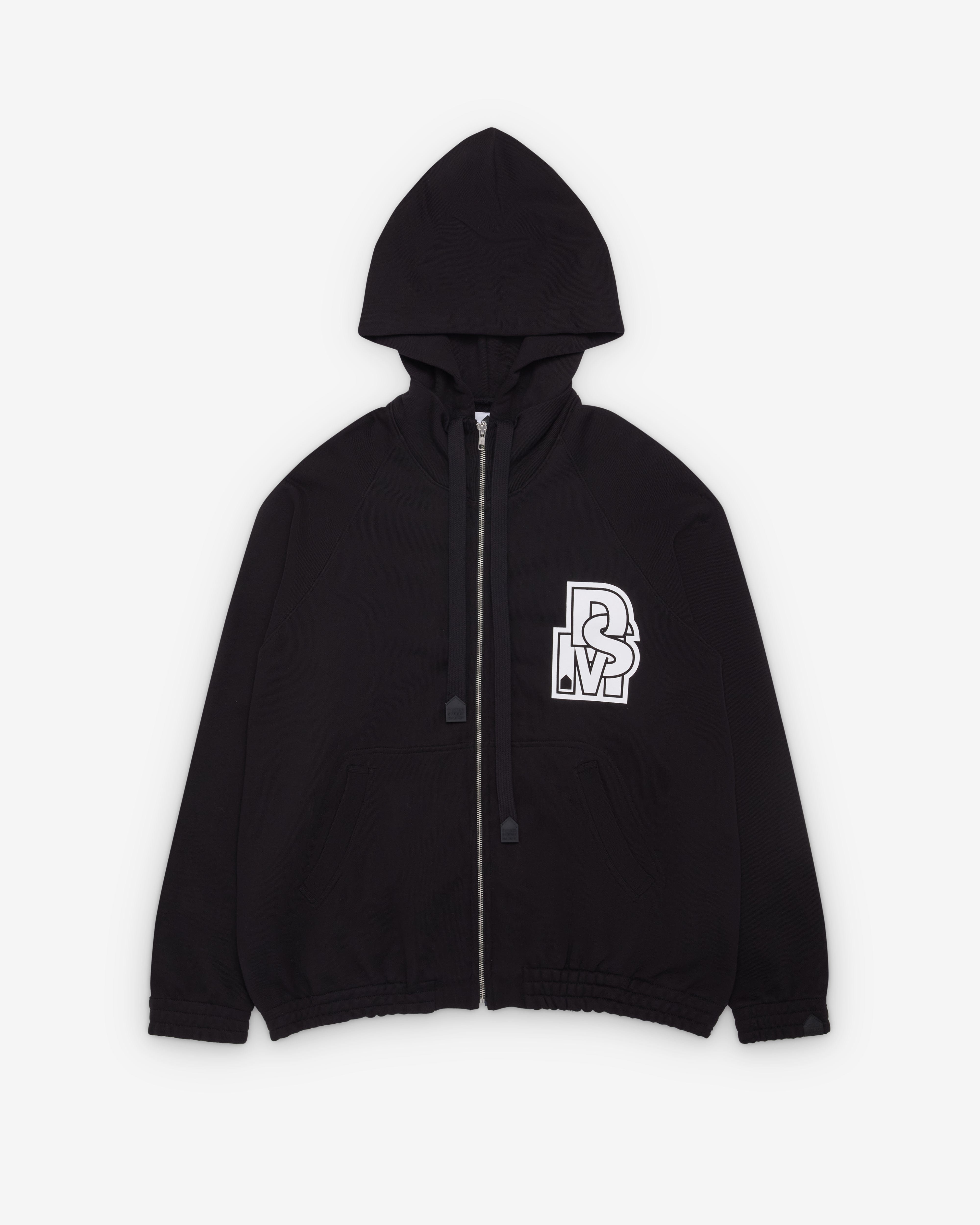 Back DSM Kei Ninomiya - Zipped Hoodie Cotton Back Pile Knit - (Black)
