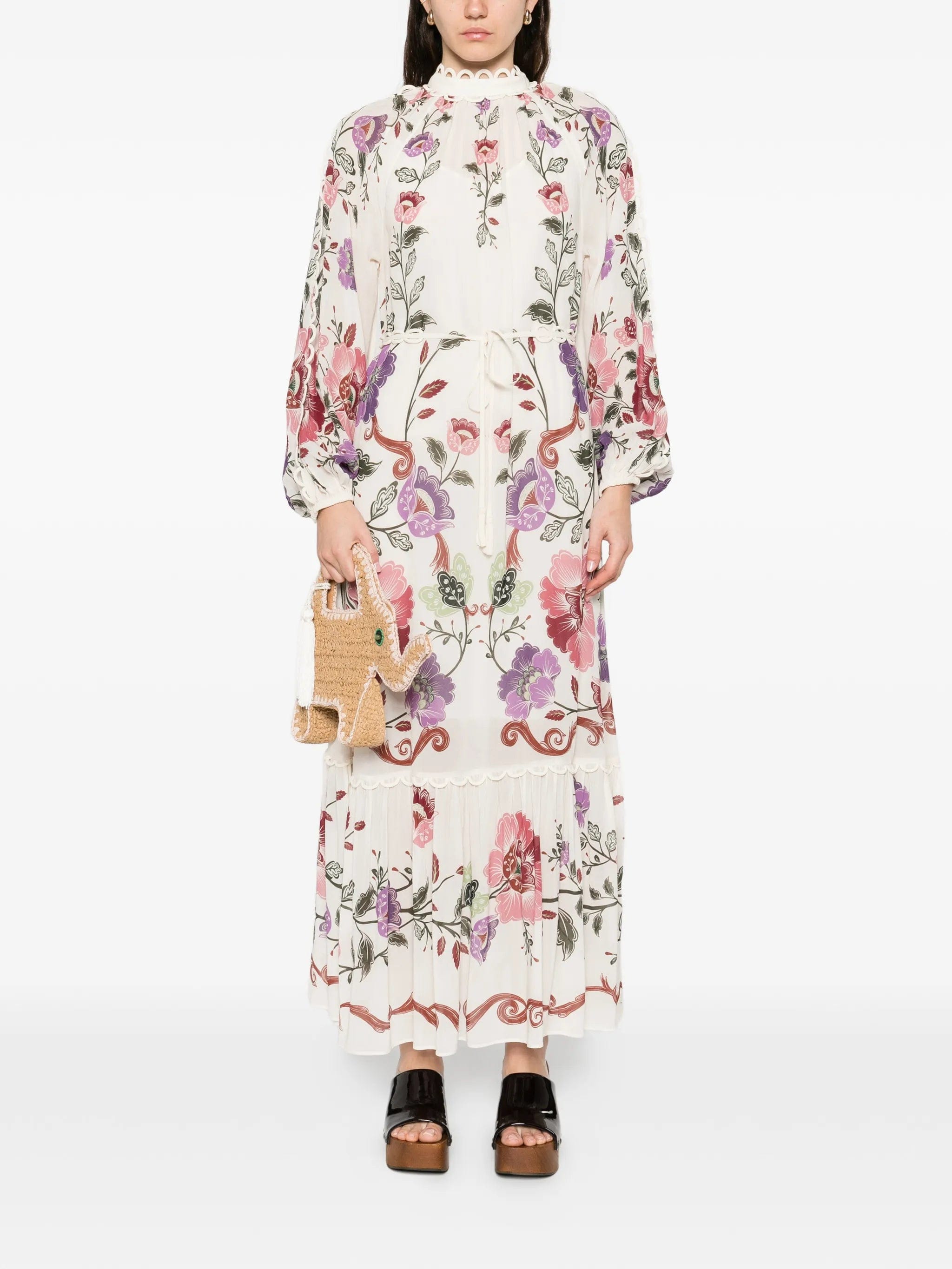 FARM Rio maxi Cream Rococo Flowers dress