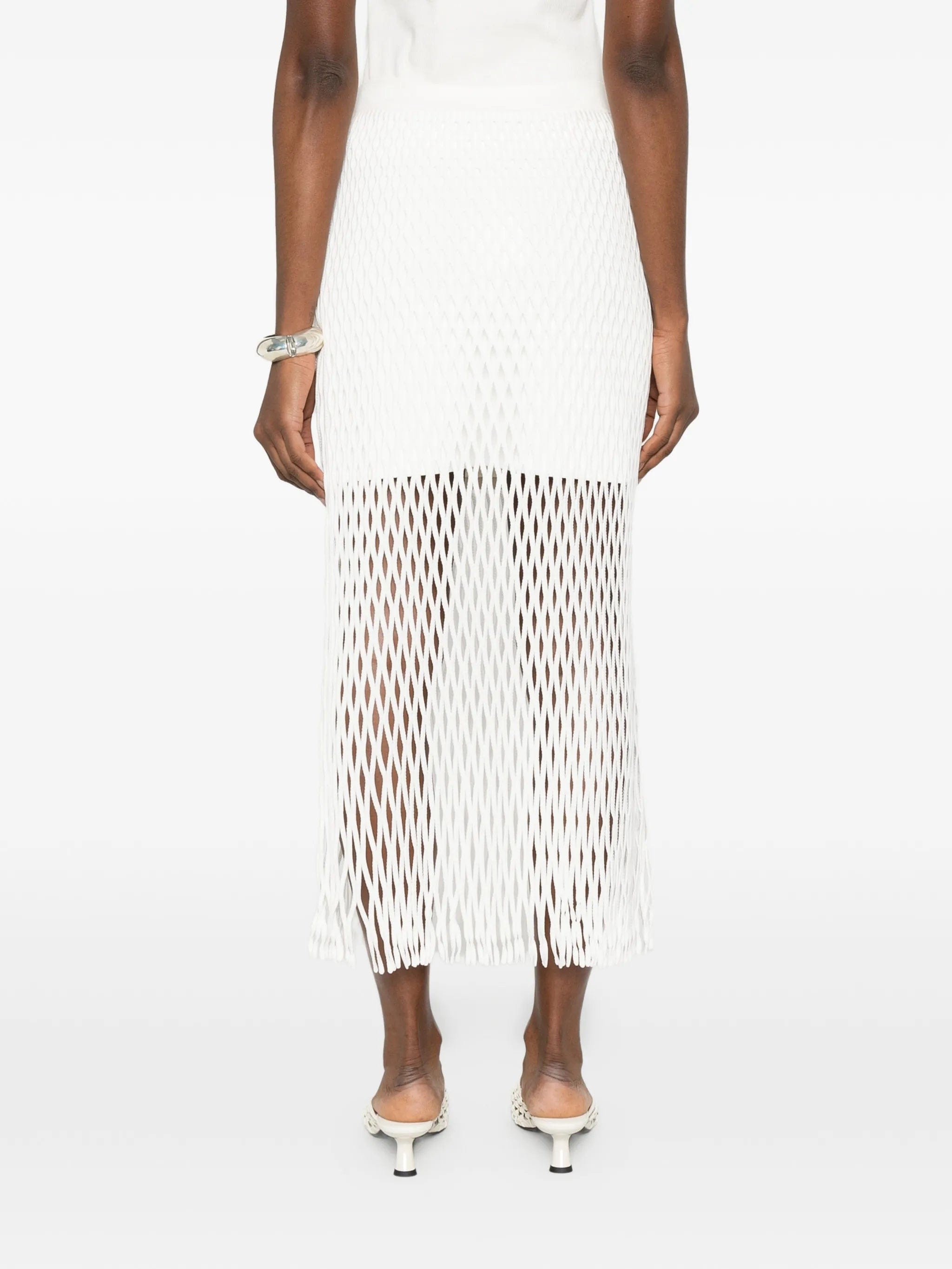 Simkhai white midi skirt