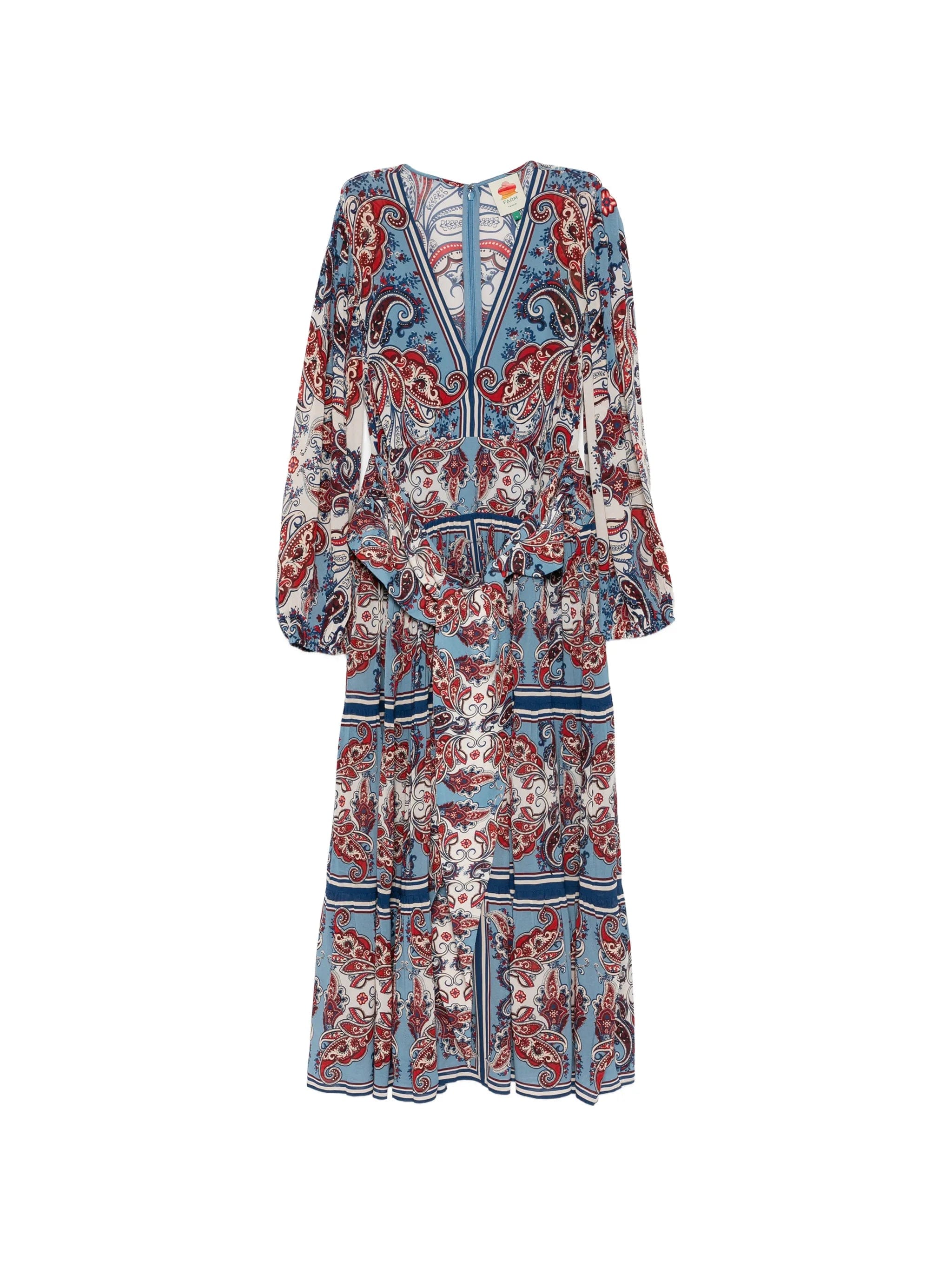 FARM Rio Paisley Scarf tie - waist maxi dress
