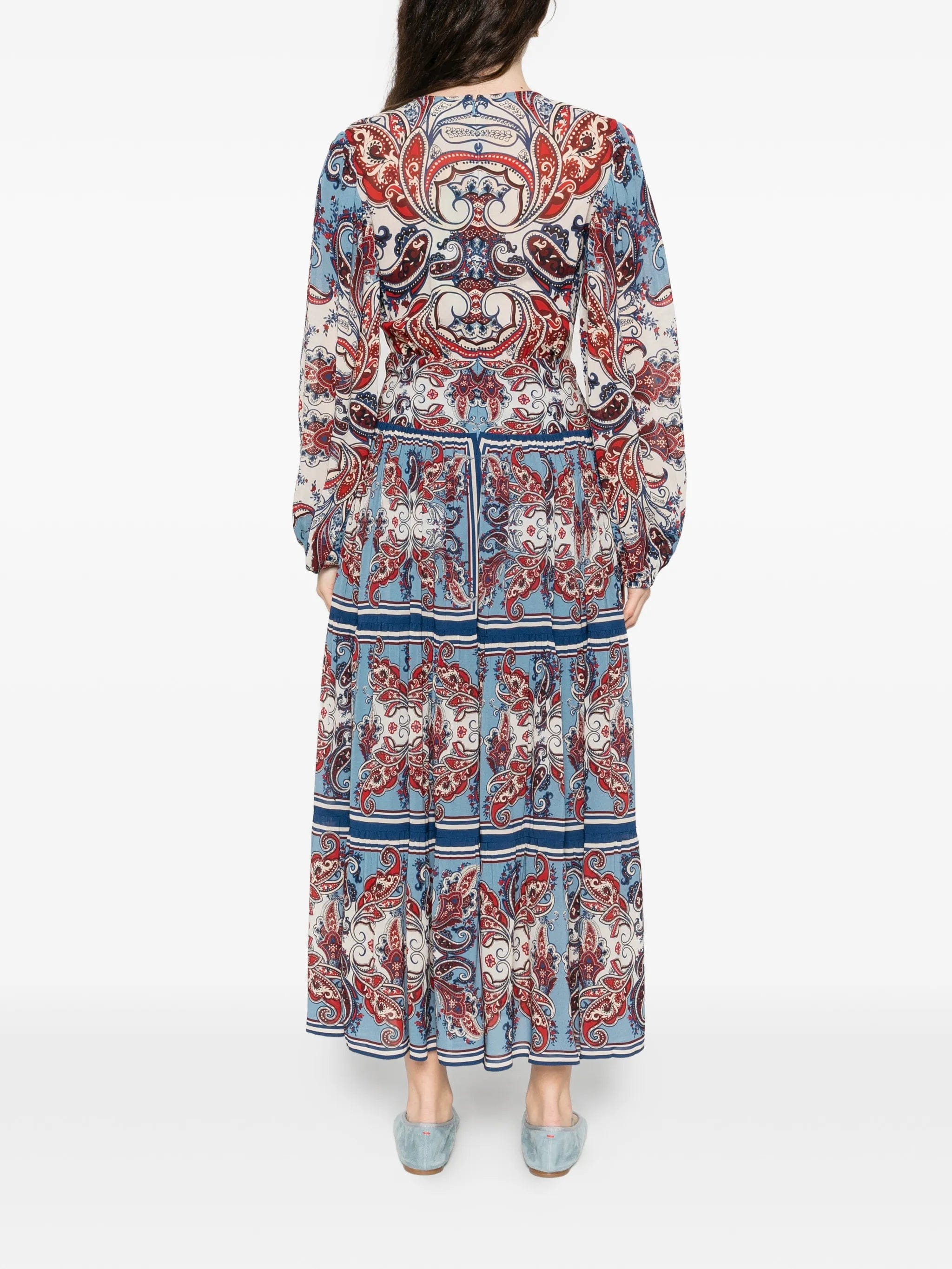 FARM Rio Paisley Scarf tie - waist maxi dress