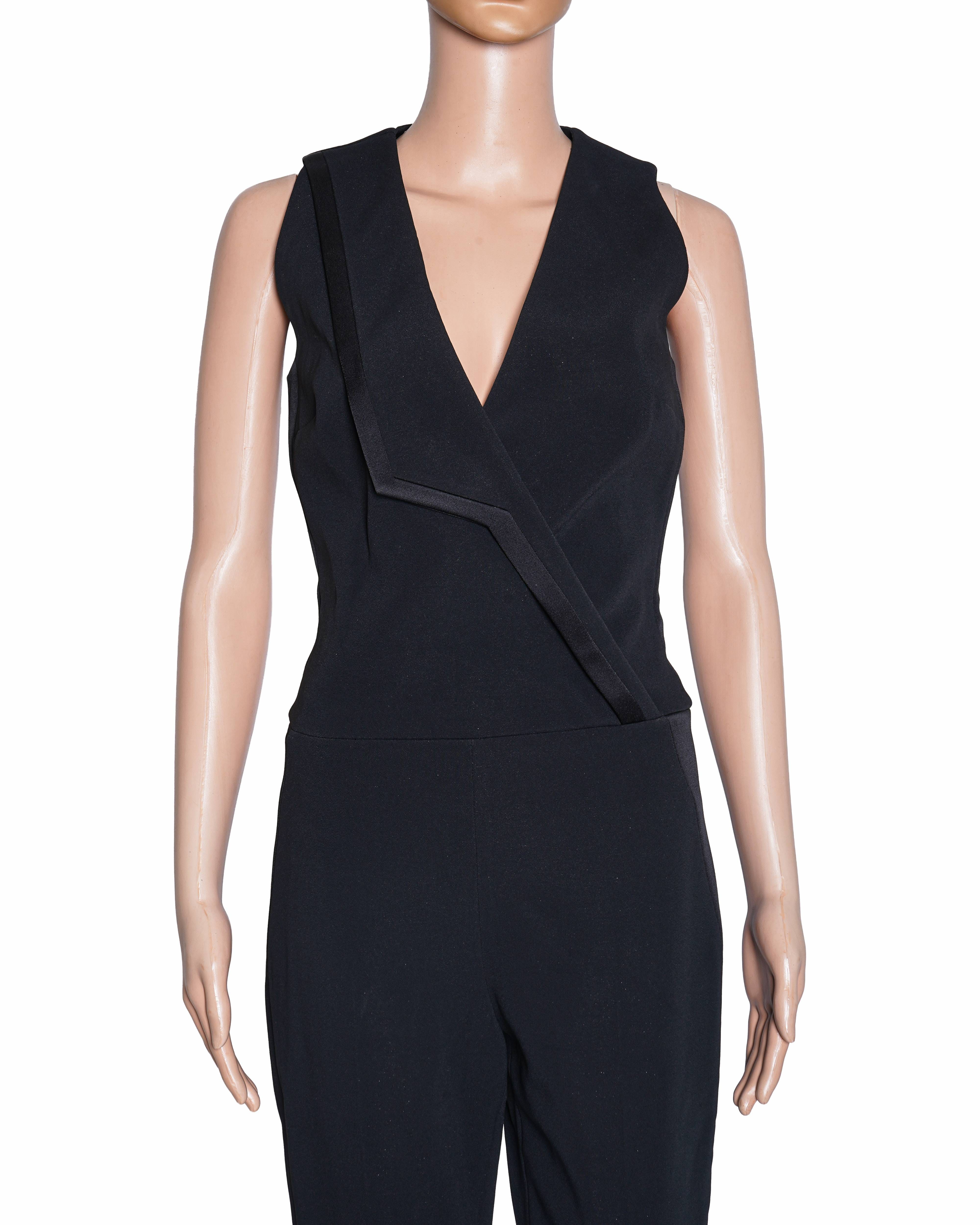 Mugler Tuxedo - Inspired Sleeveless Jumpsuit