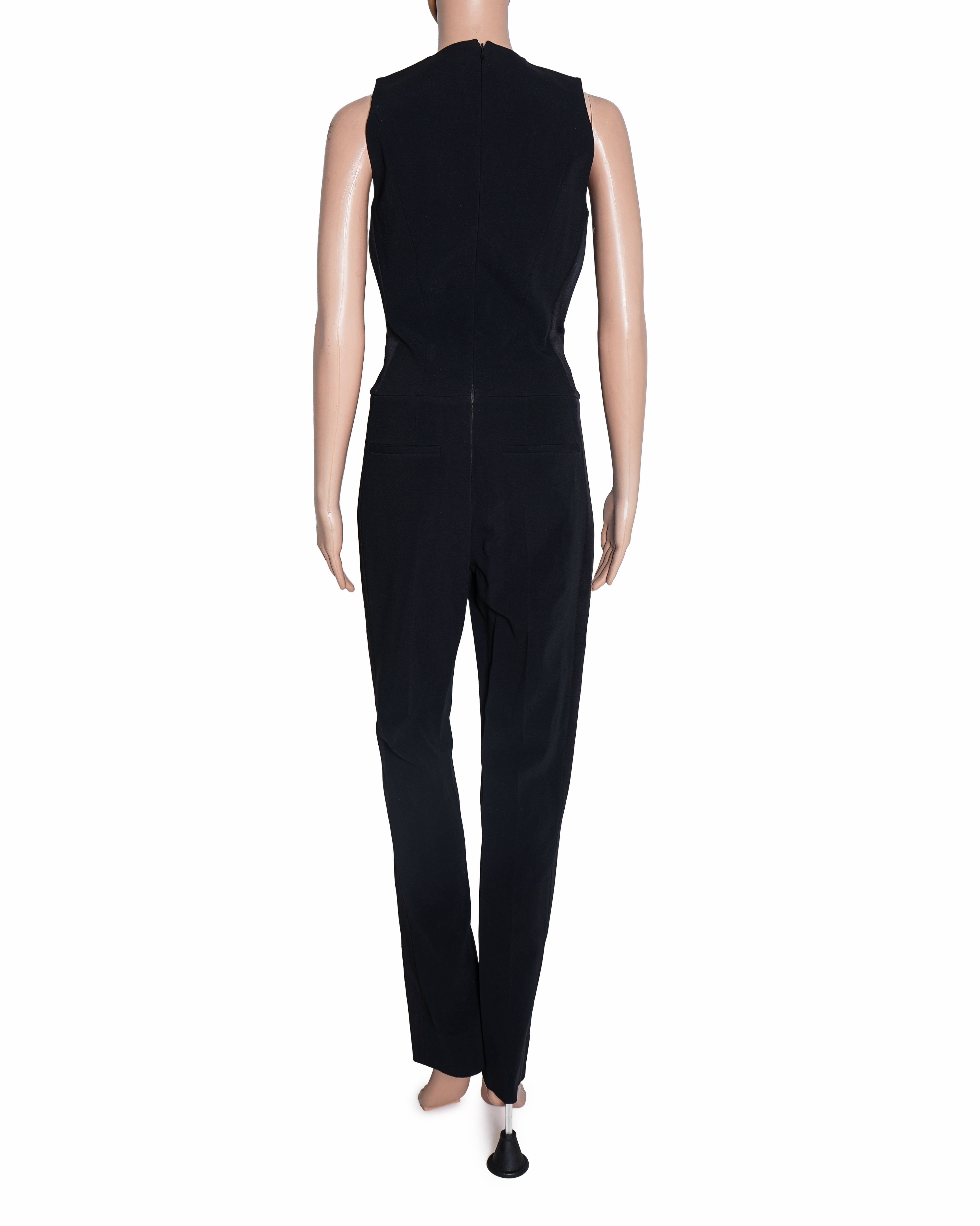 Mugler Tuxedo - Inspired Sleeveless Jumpsuit