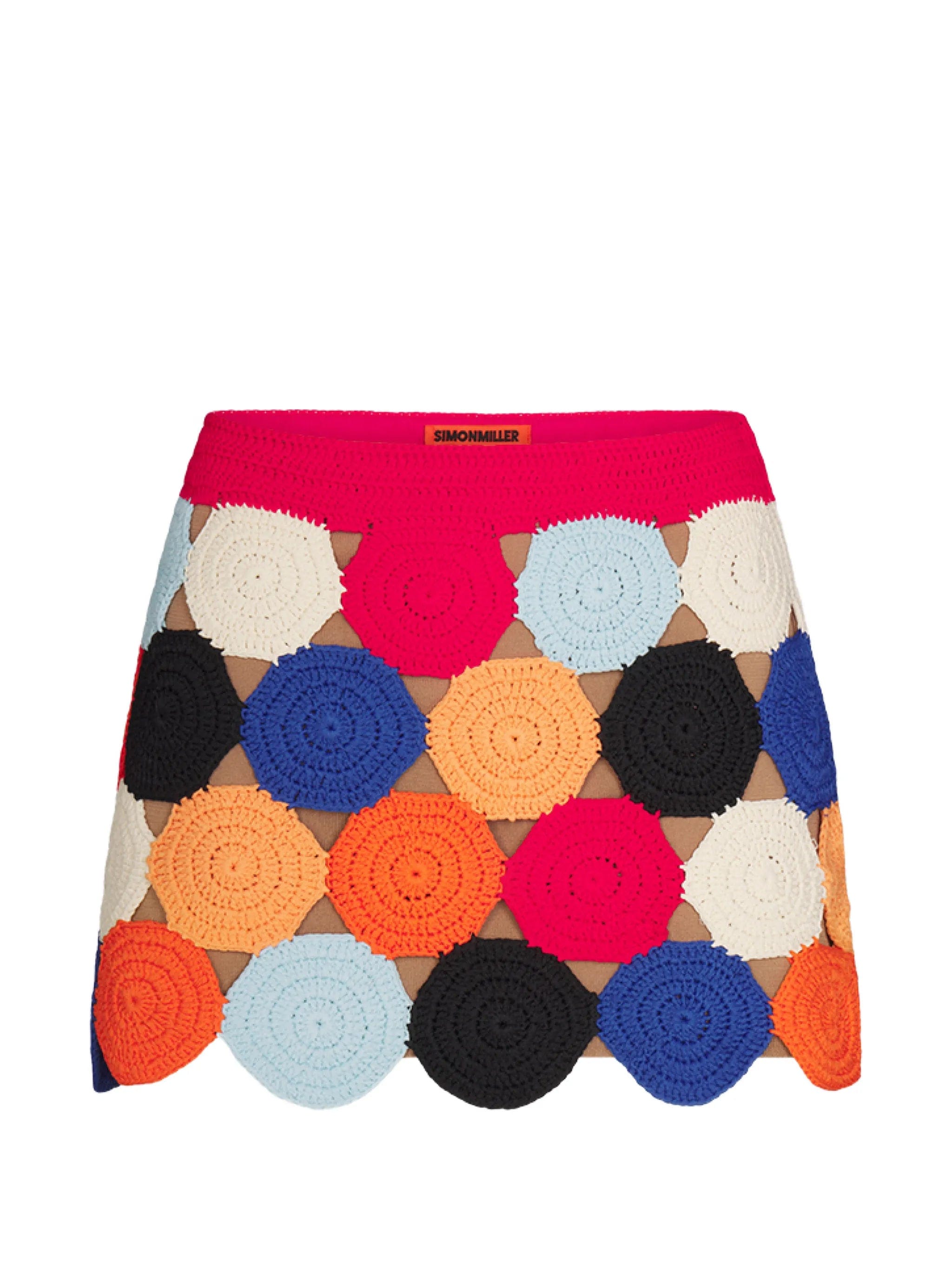 Simon Miller Beep Beep crochet - knit low - rise mini skirt